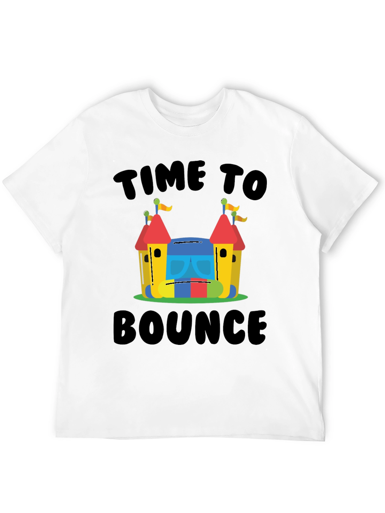 Time To Bounce T-Shirt - Fun Inflatable Castle Design