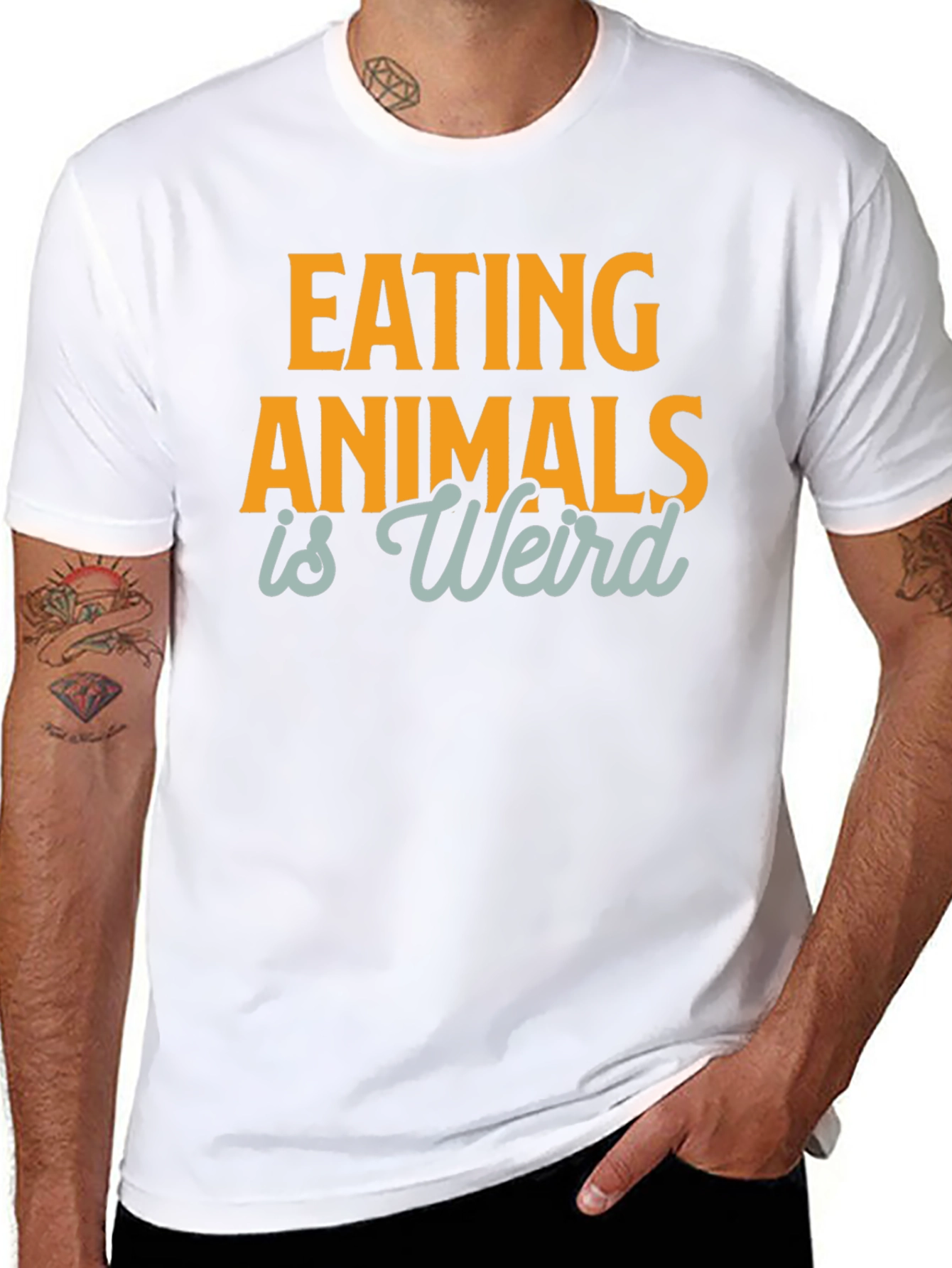 Eating Animals is Weird T-Shirt - Vegan Graphic Tee