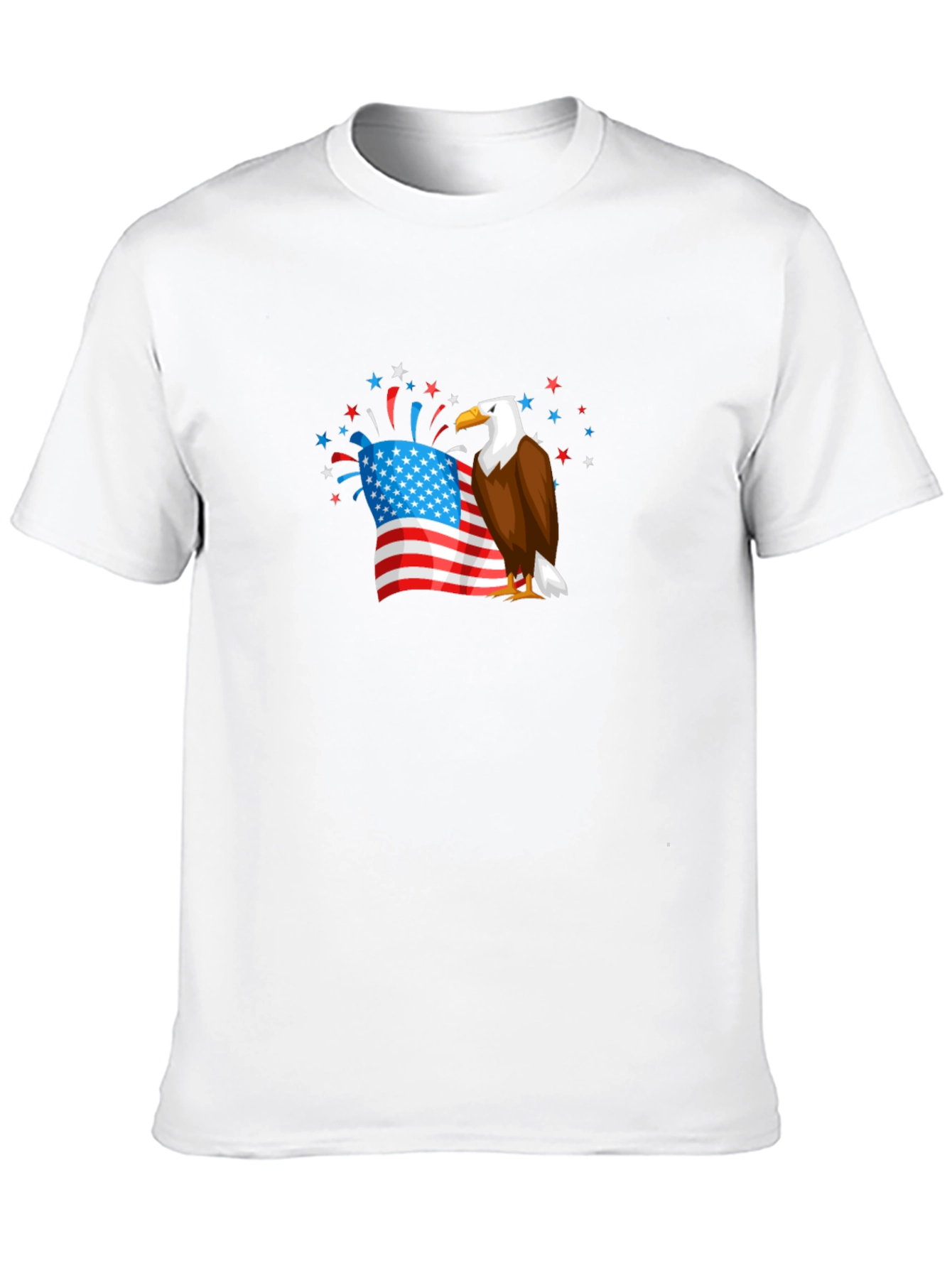 Patriotic Eagle & Flag Graphic T-Shirt