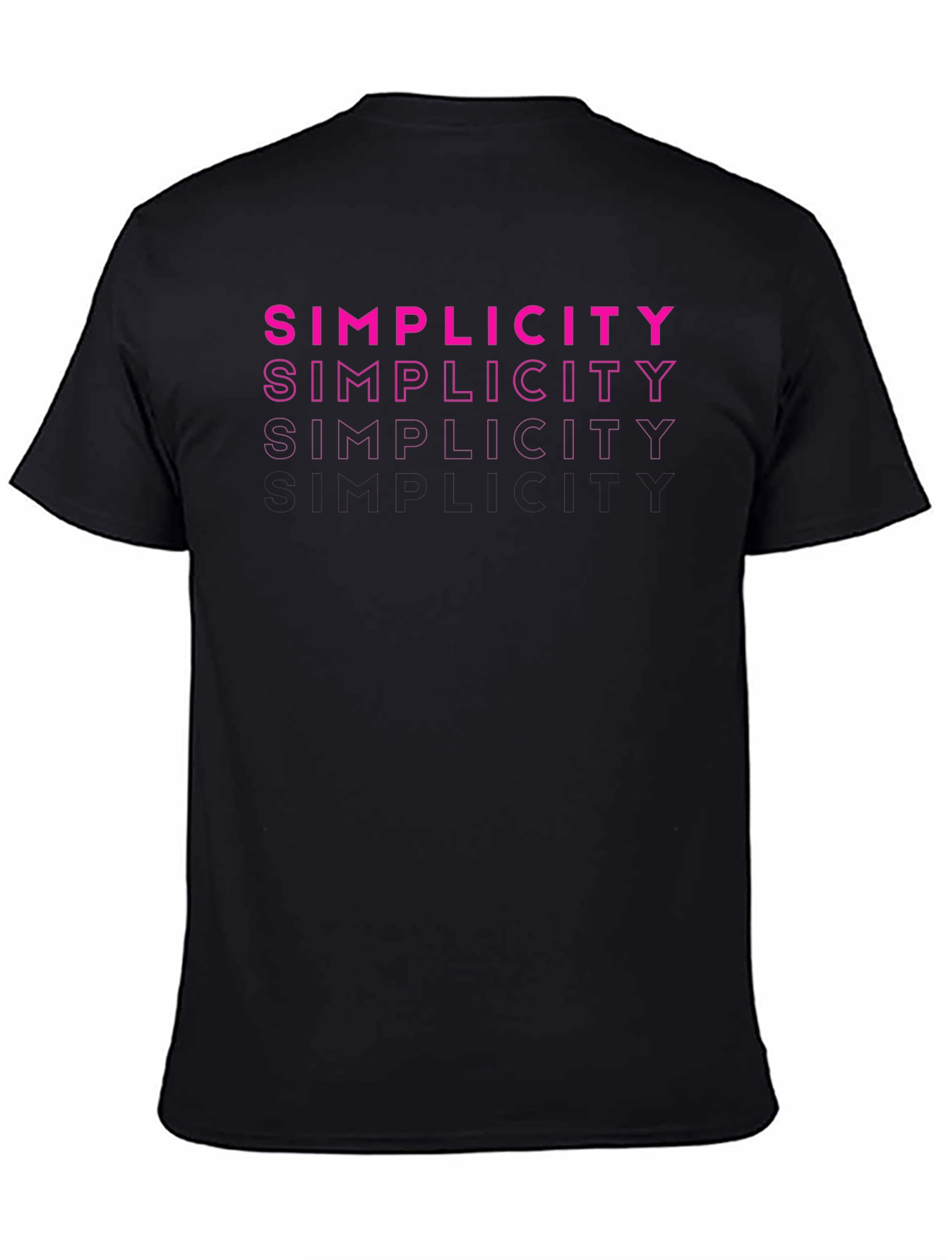Simplicity Stacked Design Graphic T-Shirt