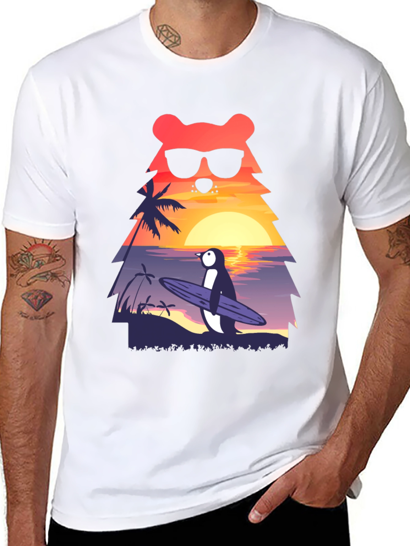 Bear & Penguin Surf T-Shirt - Vacation Vibes