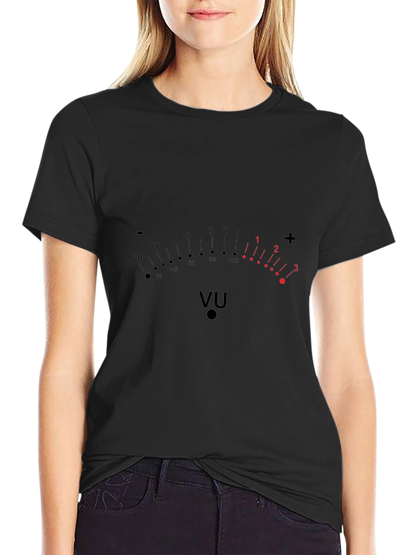 VU Meter Graphic T-Shirt - Black
