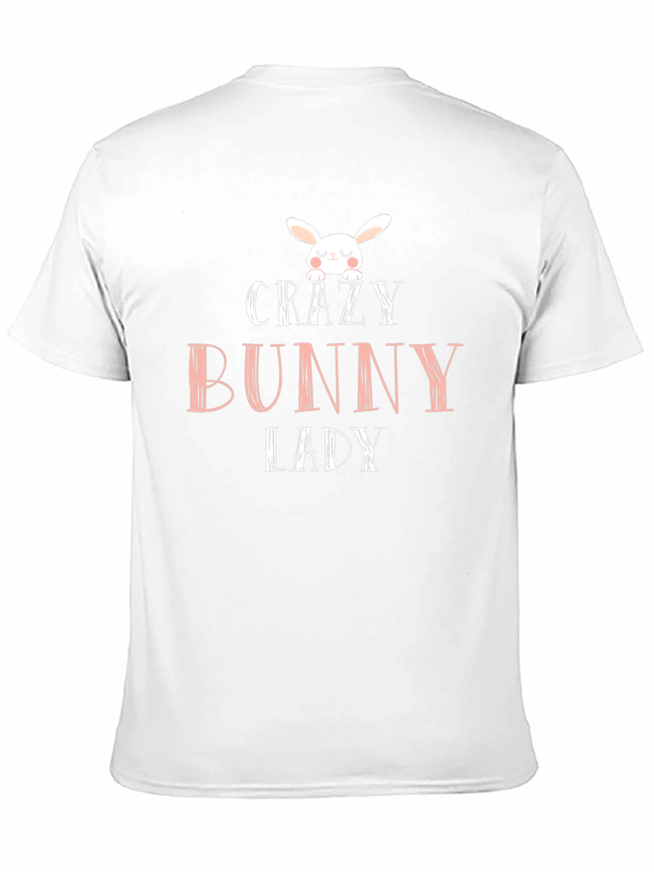 Crazy Bunny Lady Graphic Tee - Black Cotton T-Shirt