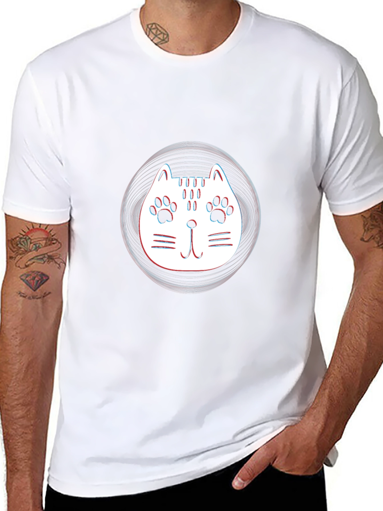 Cool Cat Graphic T-Shirt - Stylish Comfort