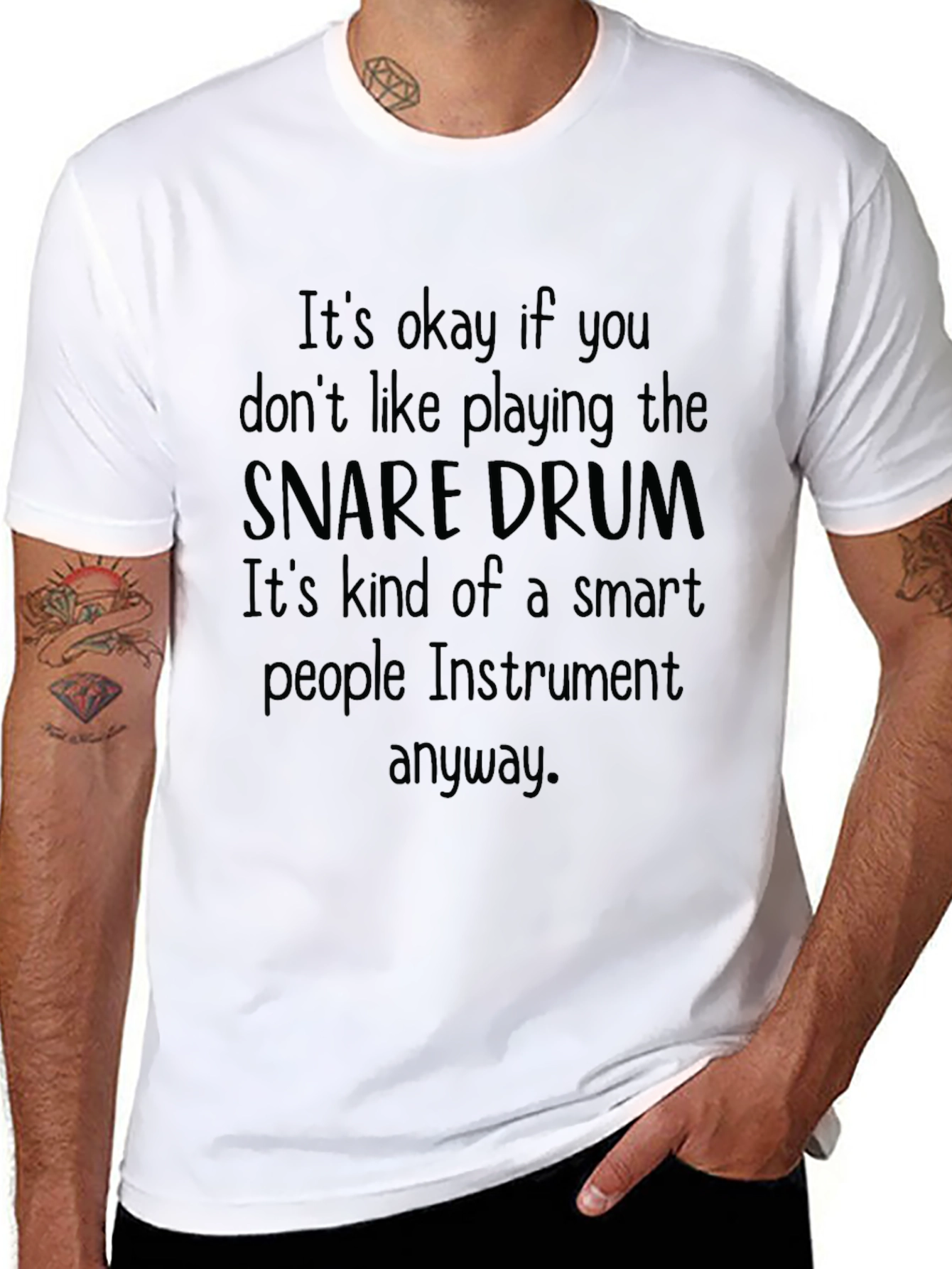 Snare Drum Smart People Instrument Tee