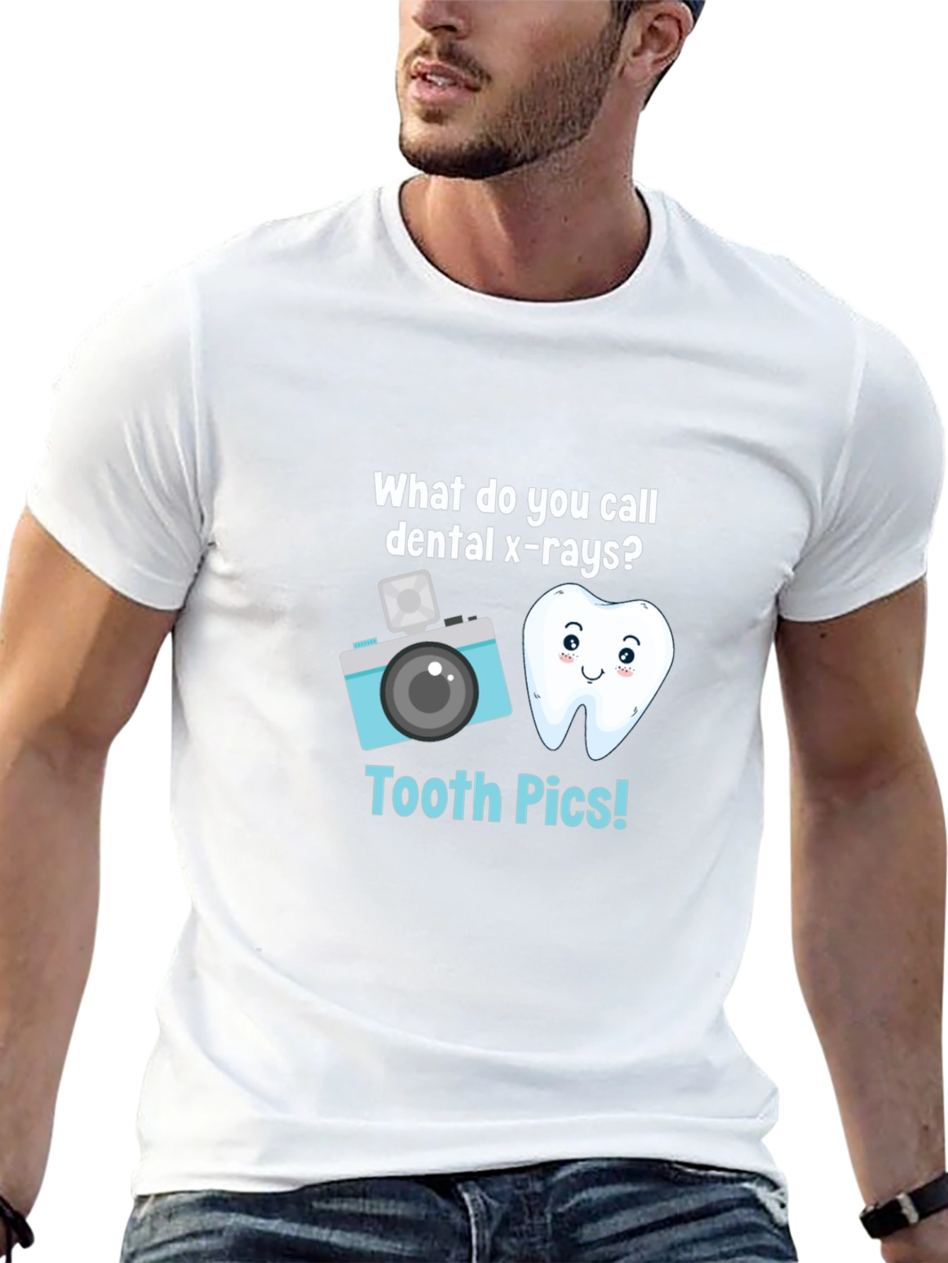Tooth Pics Dental Pun T-Shirt - Black