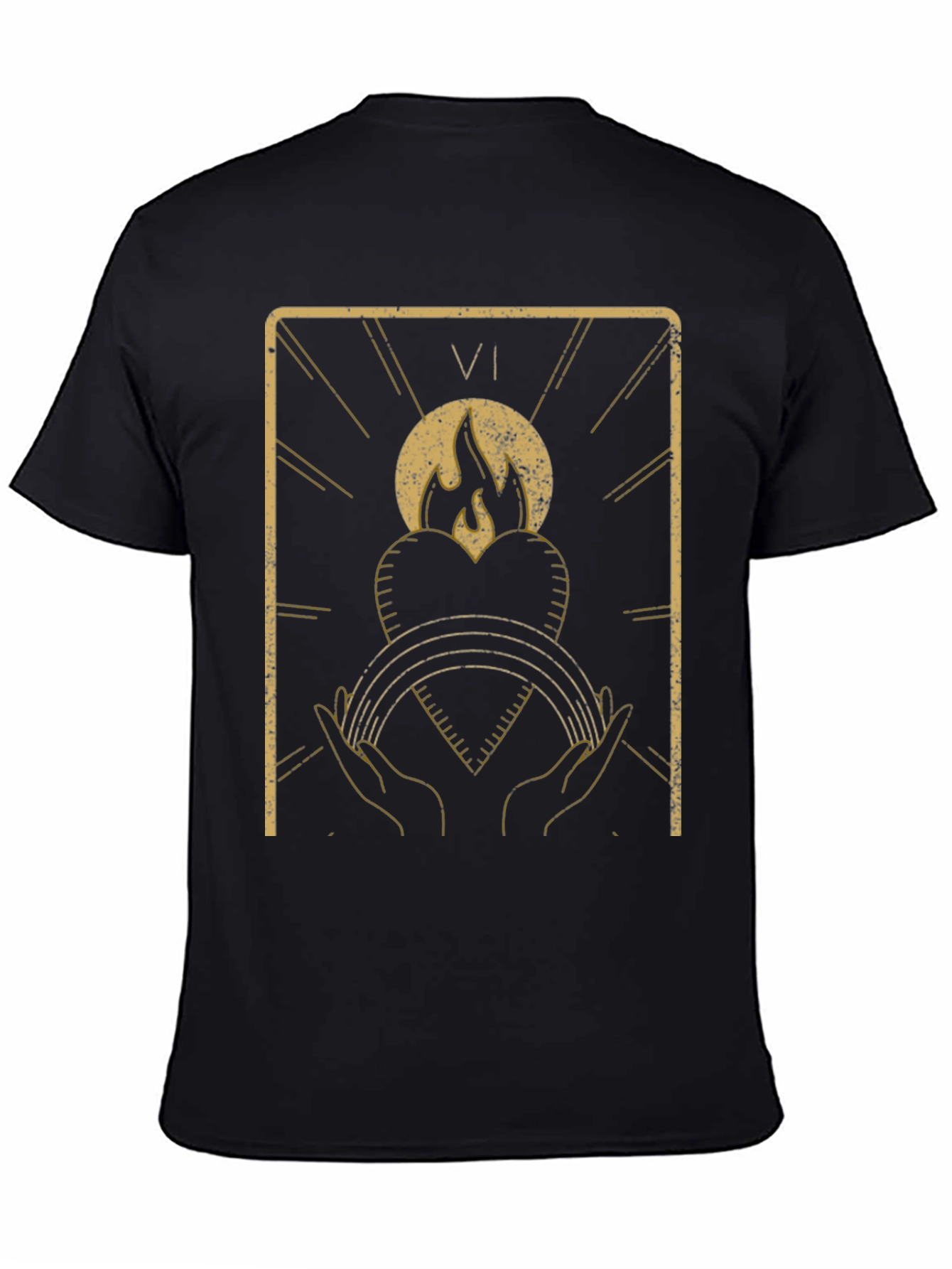 Tarot Card Inspired Graphic T-Shirt - Black