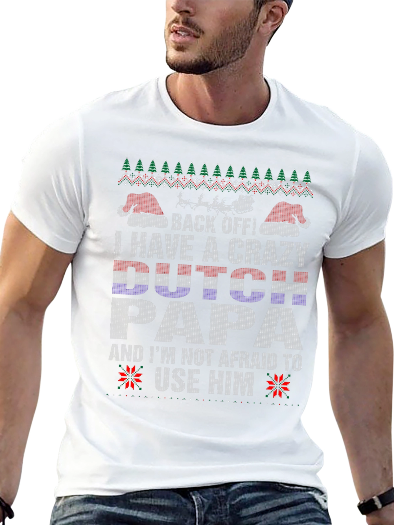 Crazy Dutch Papa Christmas T-Shirt
