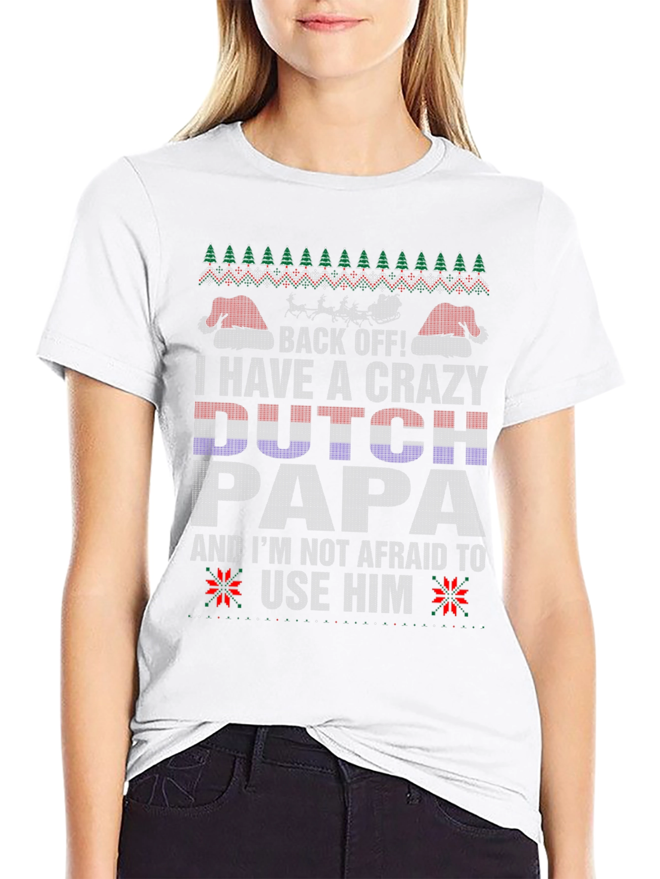 Crazy Dutch Papa Christmas T-Shirt