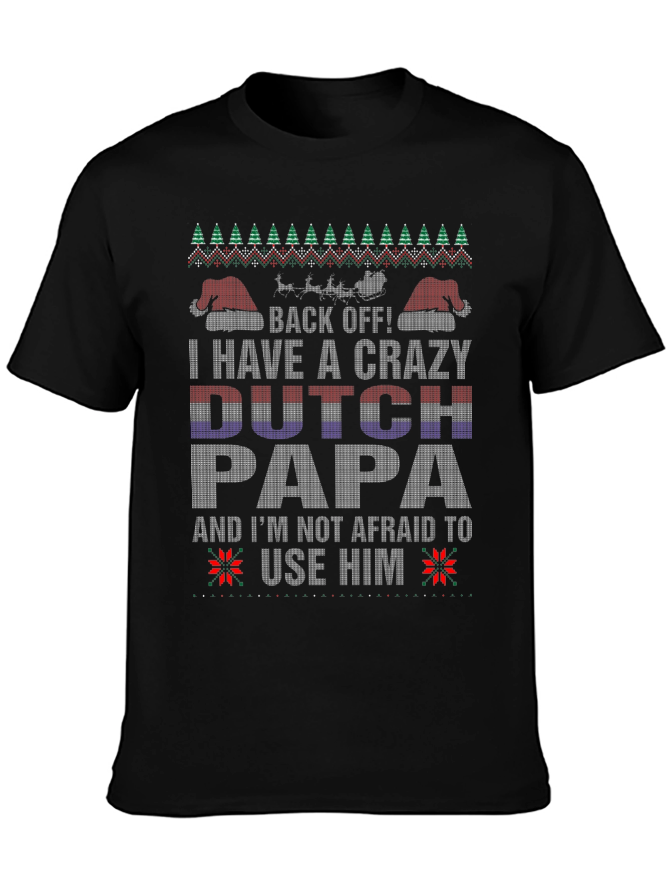 Crazy Dutch Papa Christmas T-Shirt