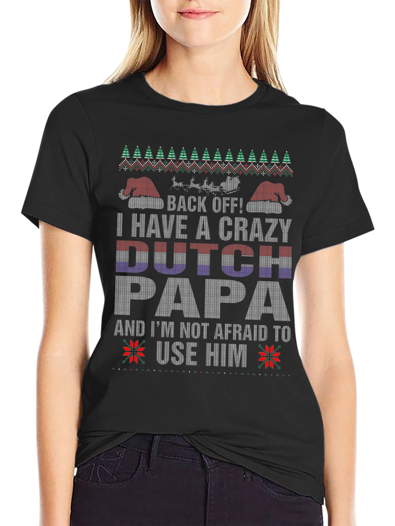 Crazy Dutch Papa Christmas T-Shirt
