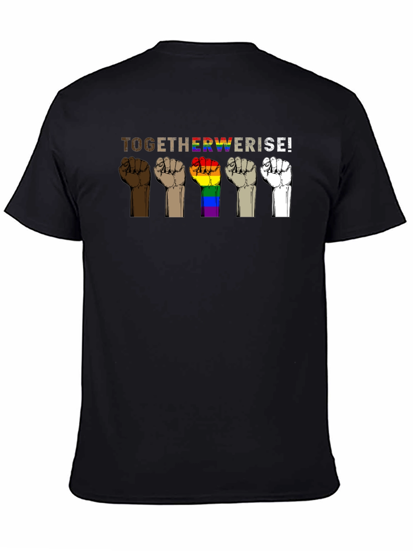 Together We Rise Graphic T-Shirt - Black