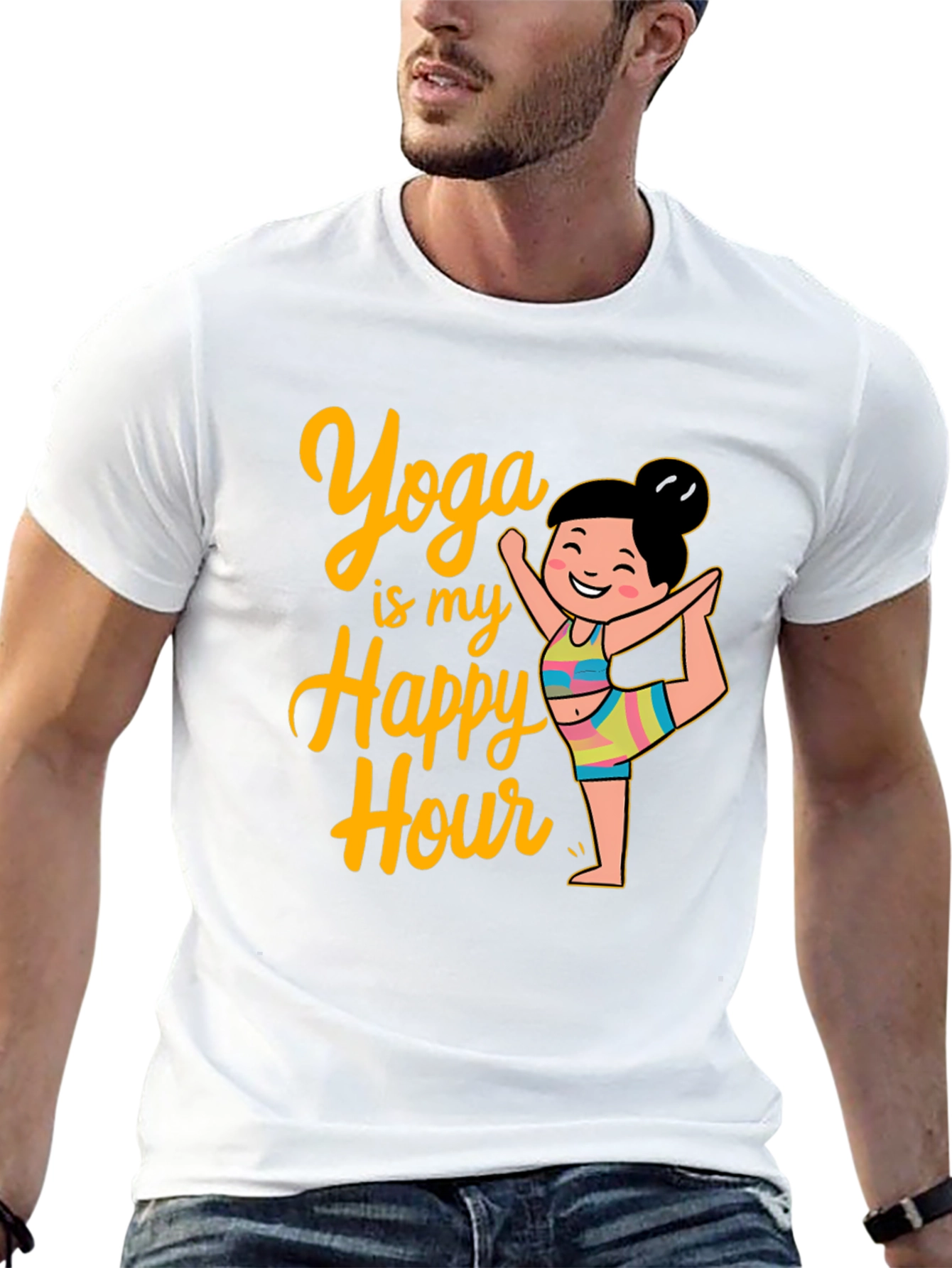 Yoga is My Happy Hour Graphic Tee