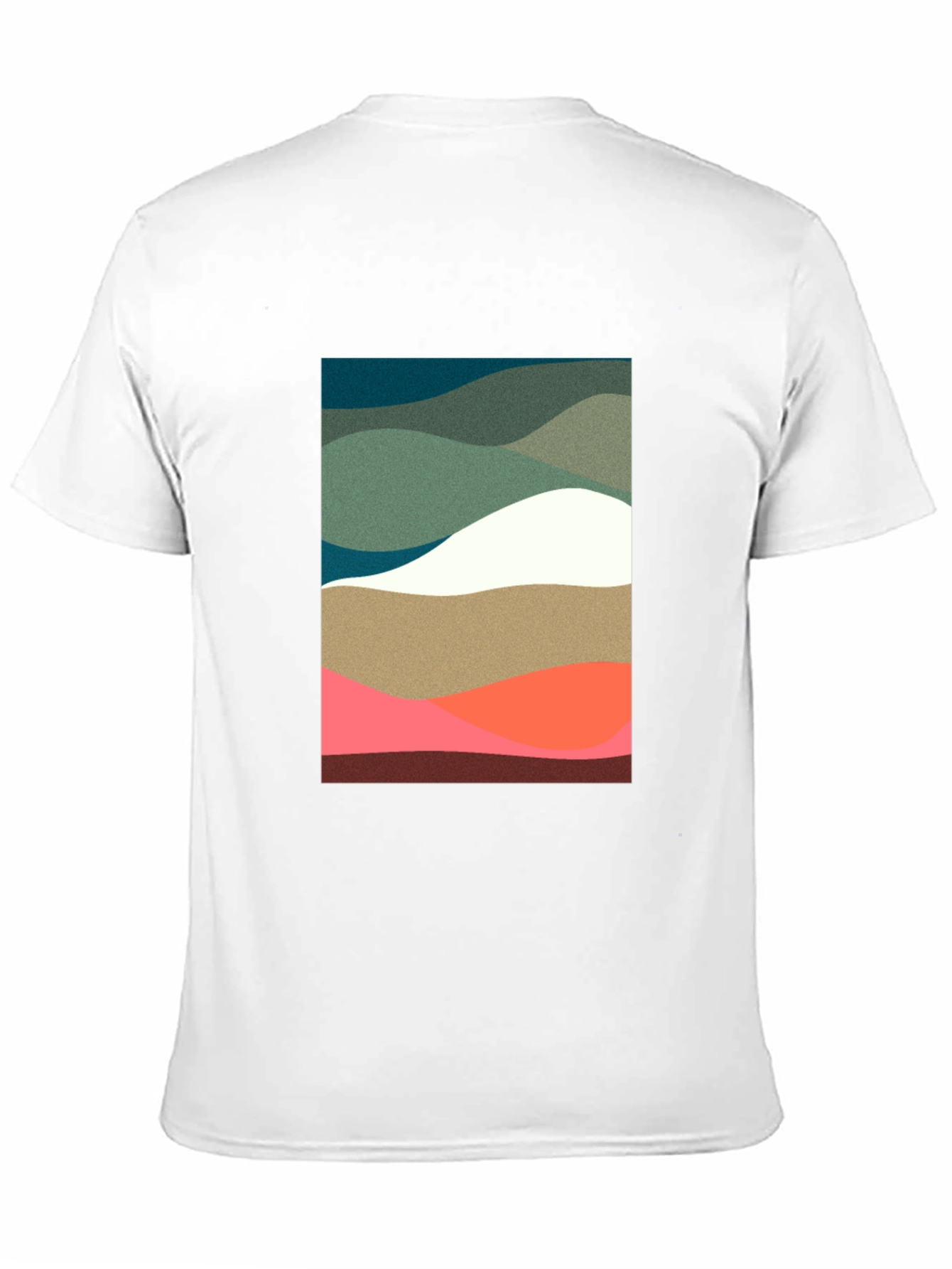 Abstract Wave Pattern Black T-Shirt