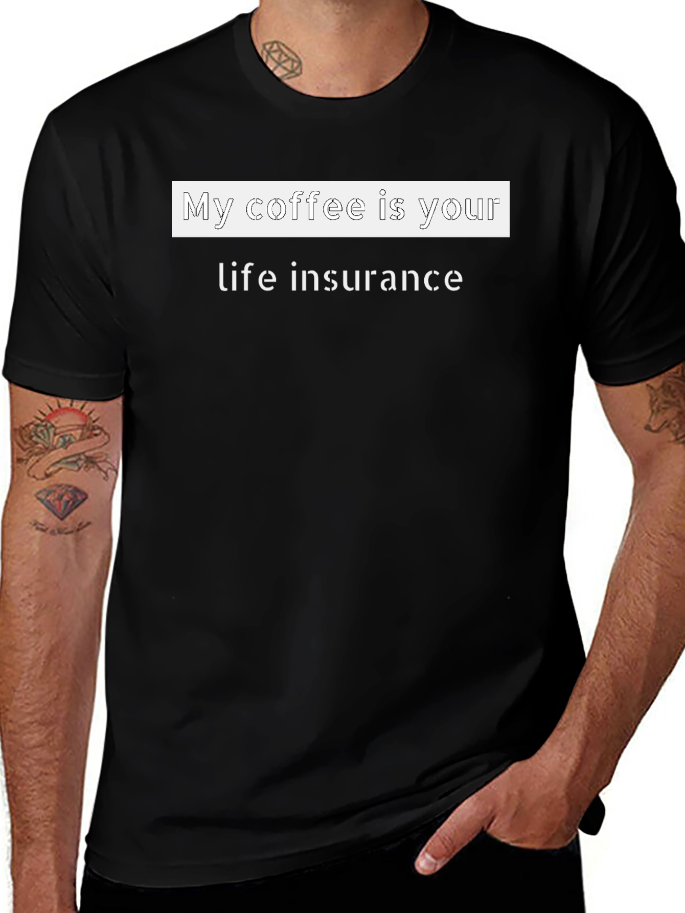Coffee Life Insurance Funny T-Shirt