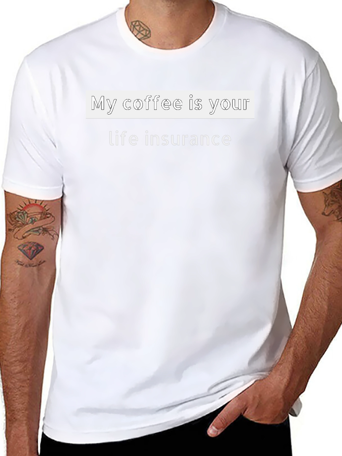 Coffee Life Insurance Funny T-Shirt