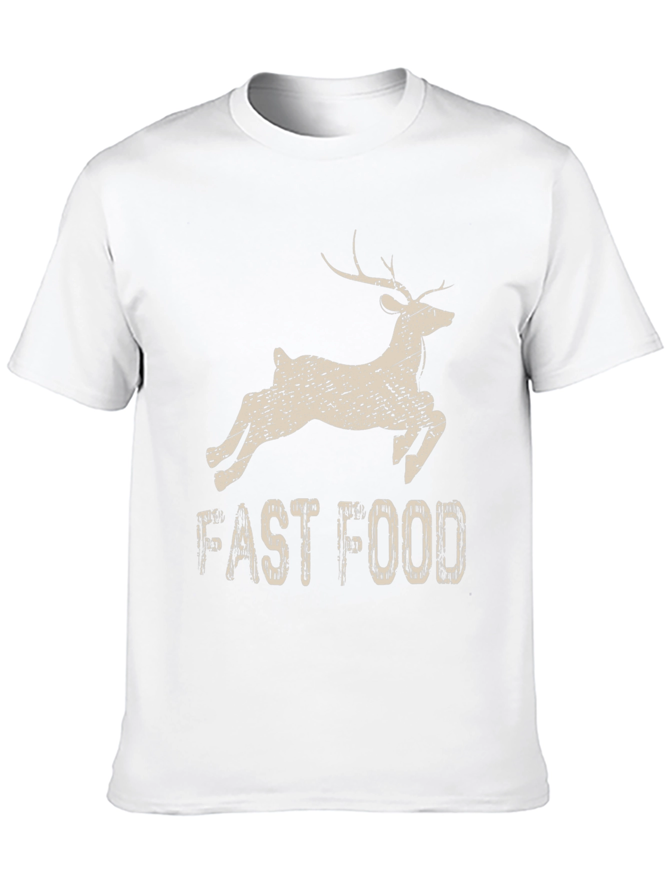 Fast Food Deer Graphic T-Shirt