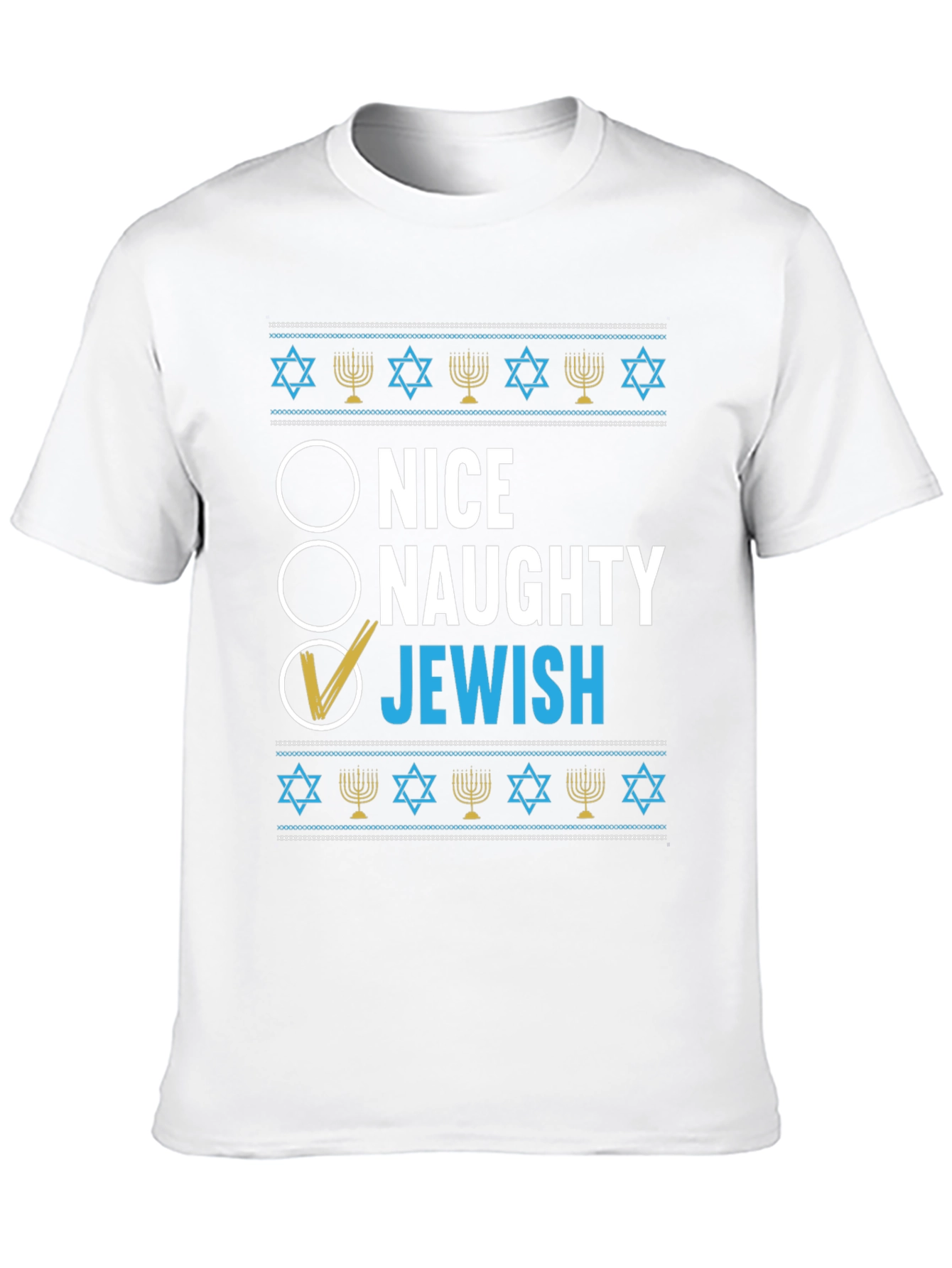Nice Naughty Jewish Hanukkah T-Shirt