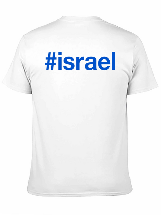 #Israel Graphic Tee - Black Cotton Blend T-Shirt