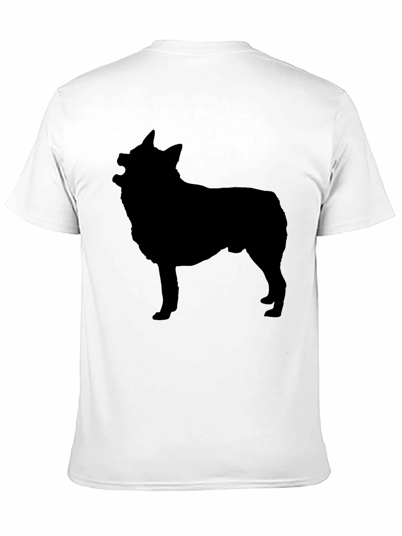 Black Dog Silhouette Graphic Tee - Mens Casual Shirt