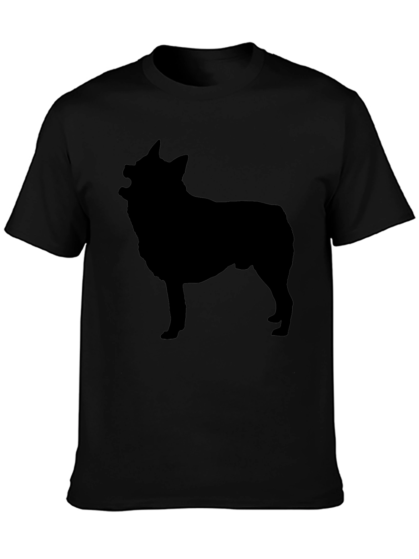 Black Dog Silhouette Graphic Tee - Mens Casual Shirt