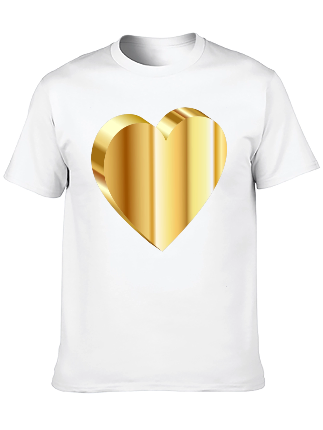Golden Heart Graphic Tee - Stylish Black T-Shirt