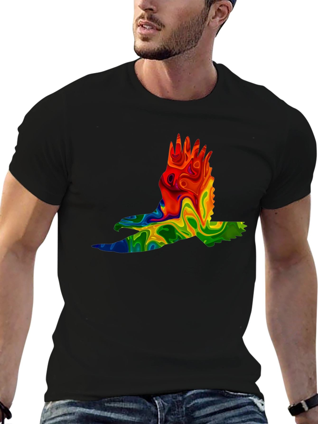 Psychedelic Eagle Graphic Tee