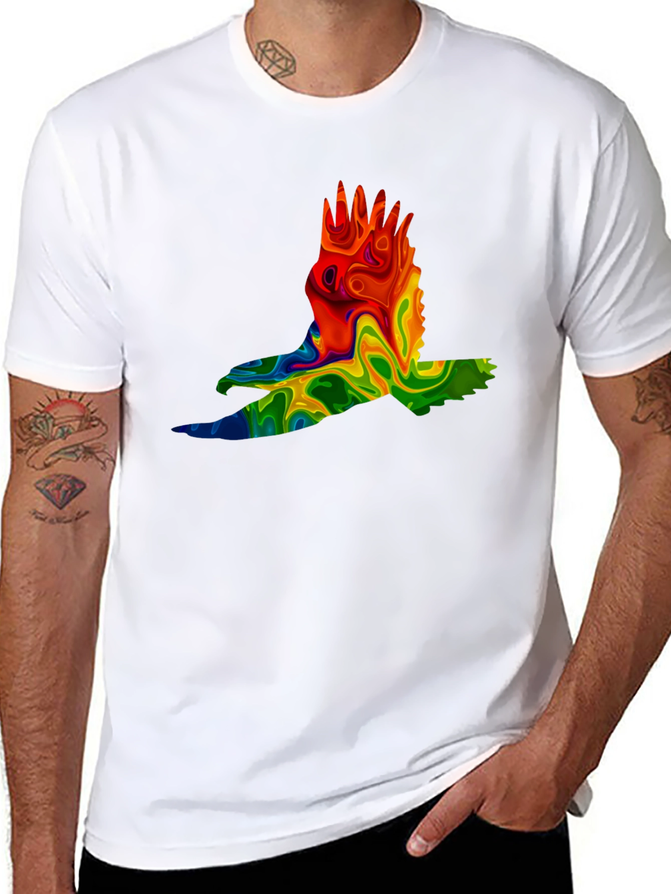 Psychedelic Eagle Graphic Tee