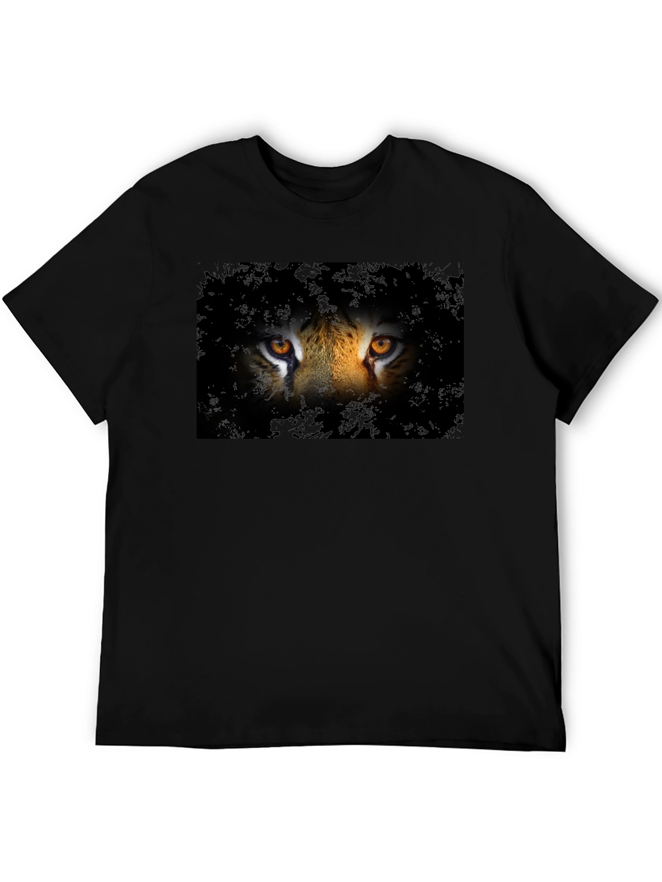 Tiger Eyes Graphic Tee - Mens Black T-Shirt