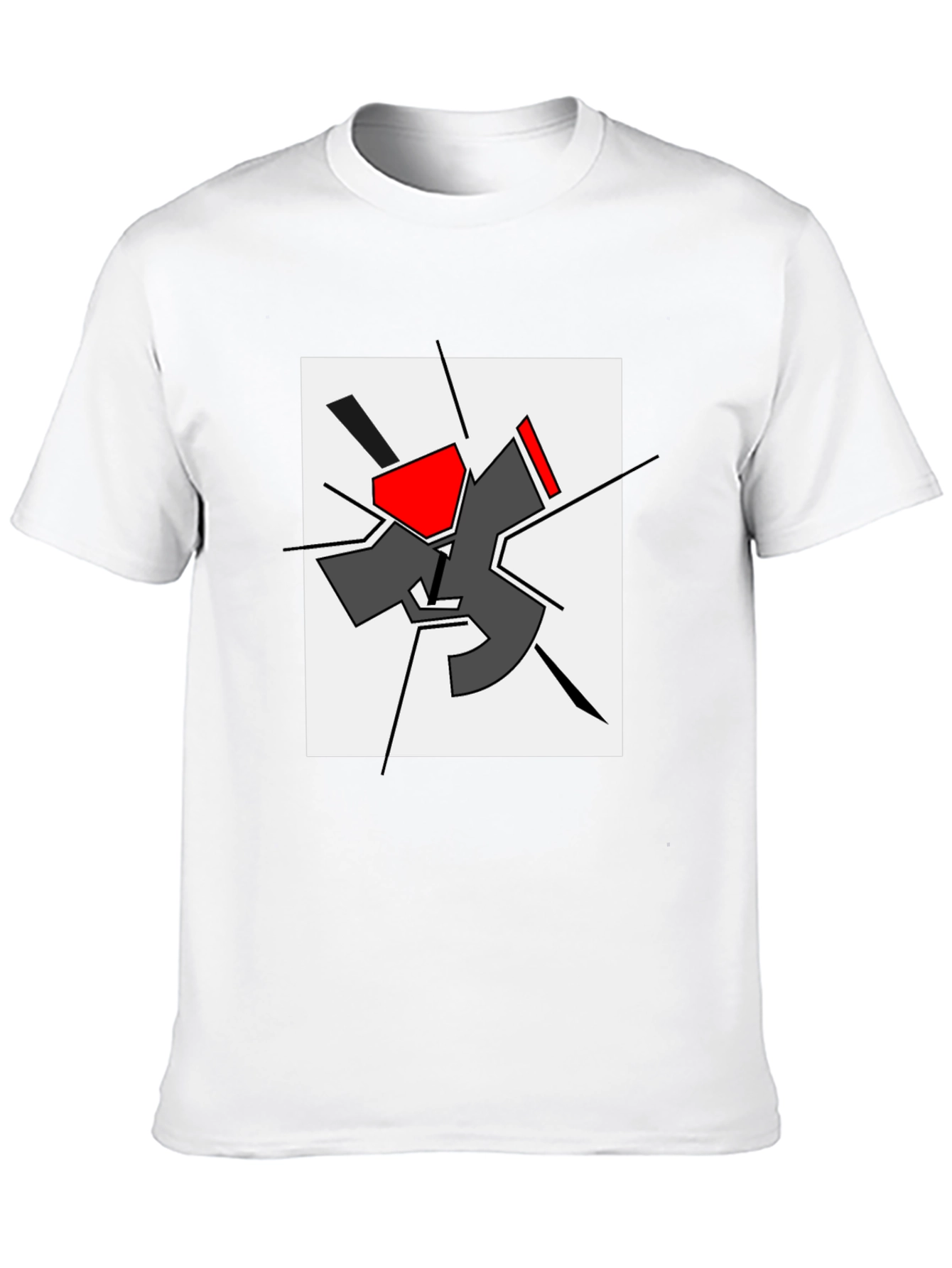 Abstract Graphic Print Black T-Shirt