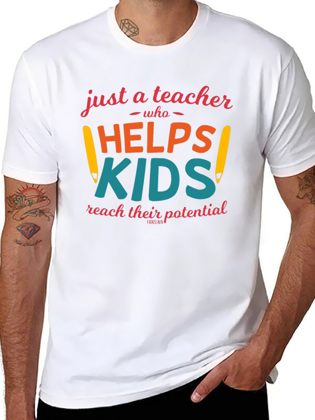 Teacher Helping Kids Graphic Tee