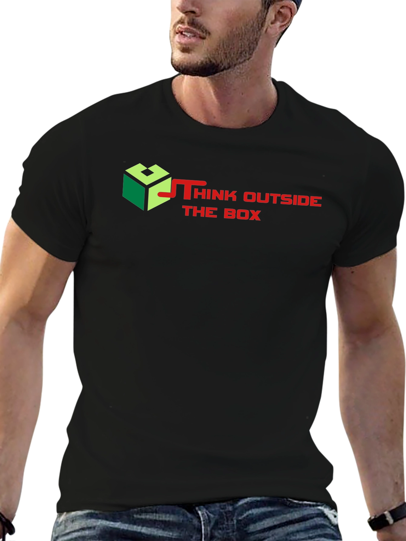 Think Outside the Box Graphic T-Shirt