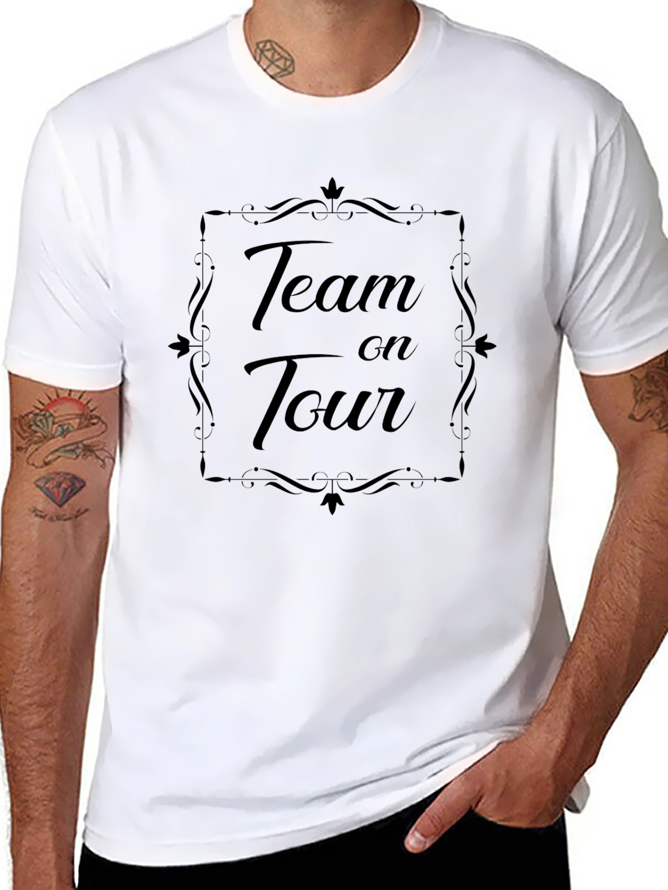 Team on Tour Black Graphic Tee