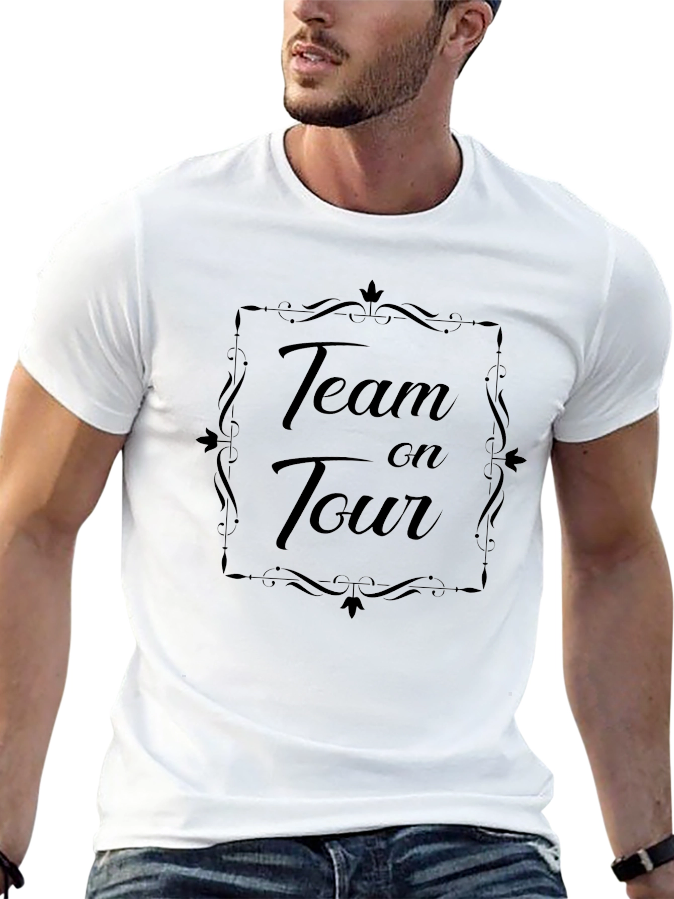 Team on Tour Black Graphic Tee