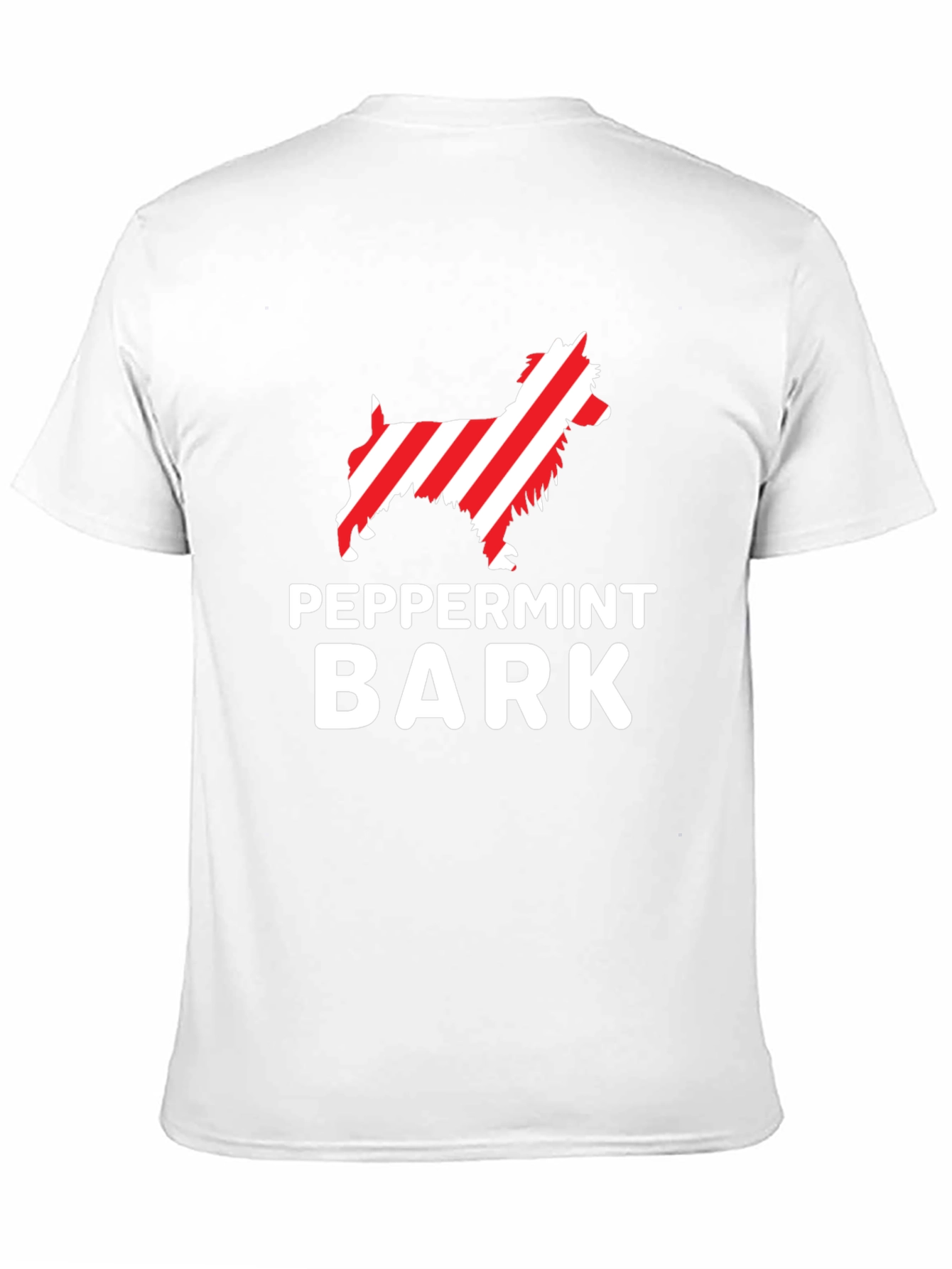 Peppermint Bark Dog Graphic Black T-Shirt