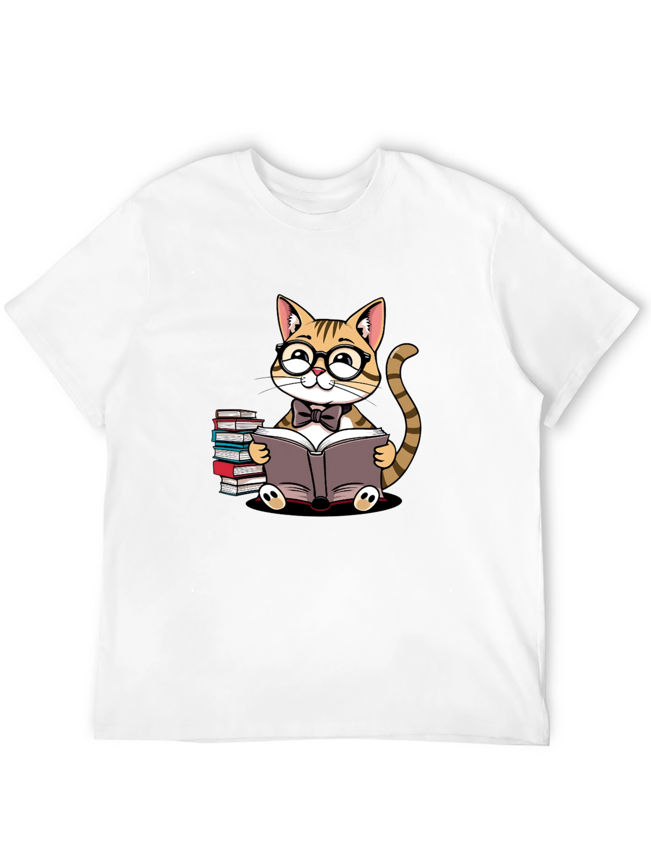 Cat Lover T-Shirt - Reading Cat Tee