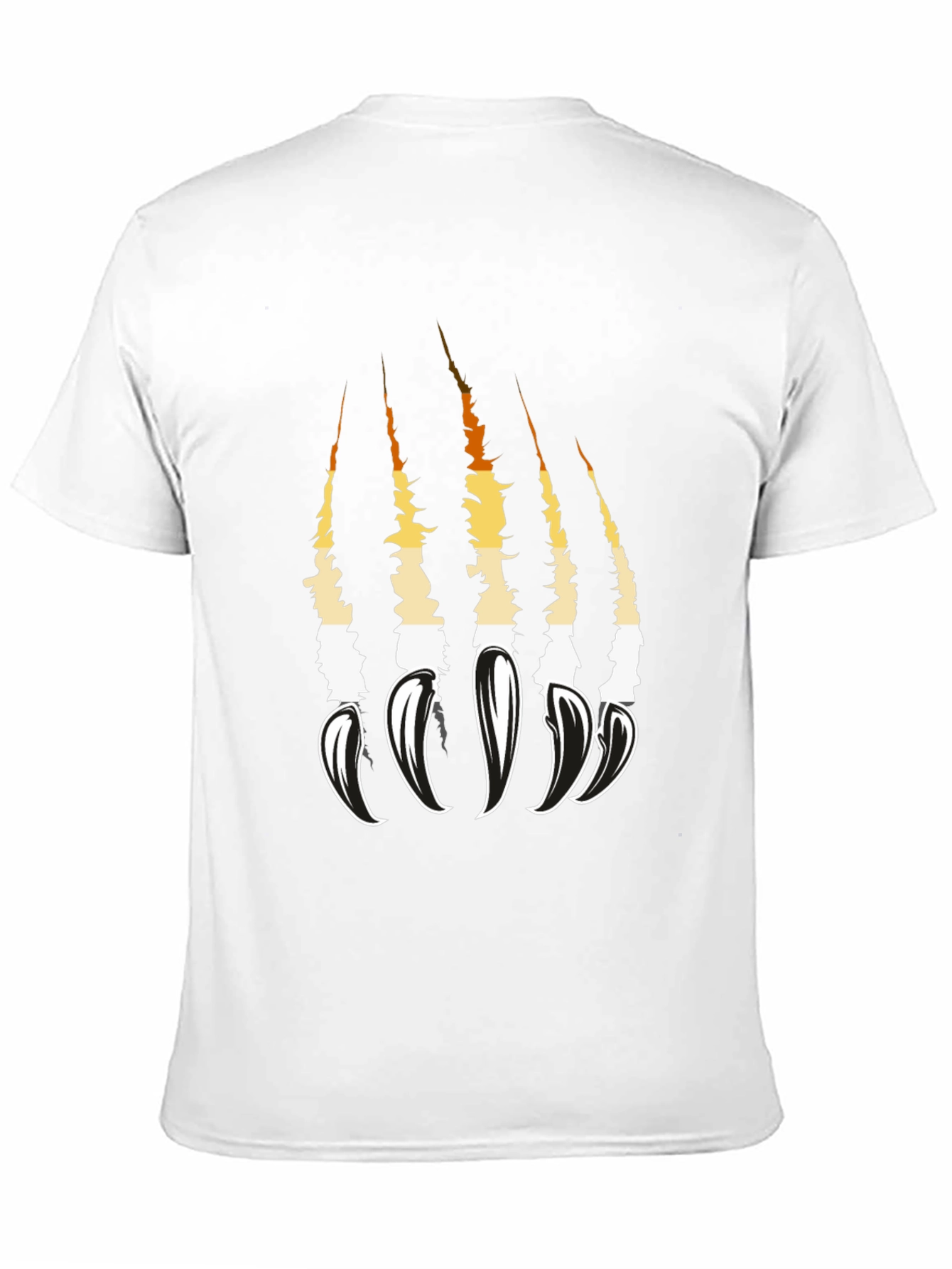 Claw Scratch Graphic Tee - Bold Black Cotton T-Shirt