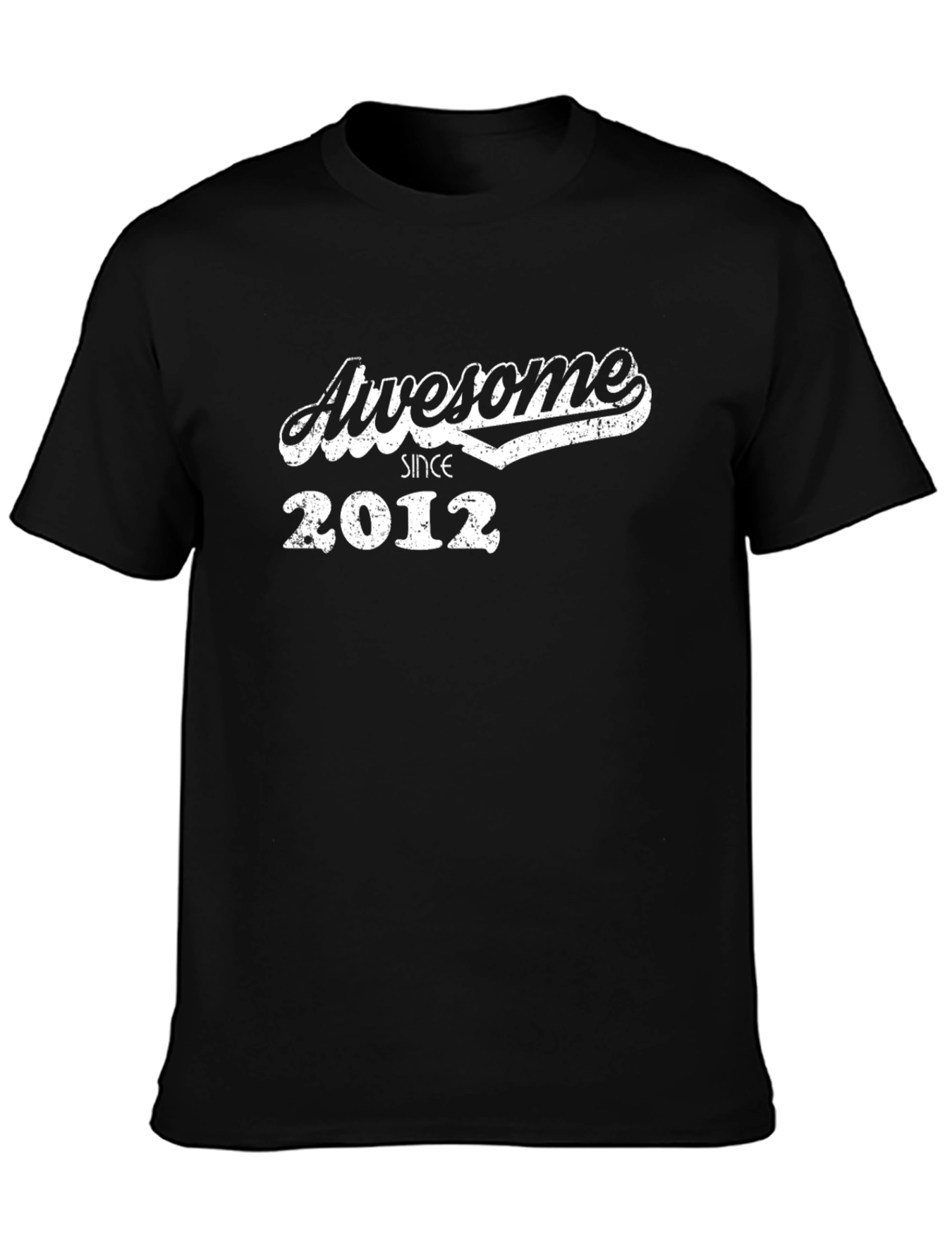 Awesome Since 2012 Black Graphic Tee