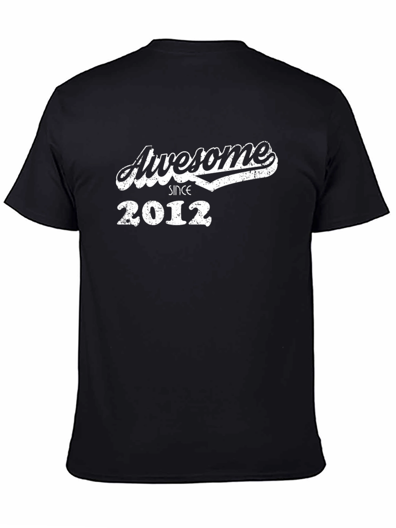 Awesome Since 2012 Black Graphic Tee