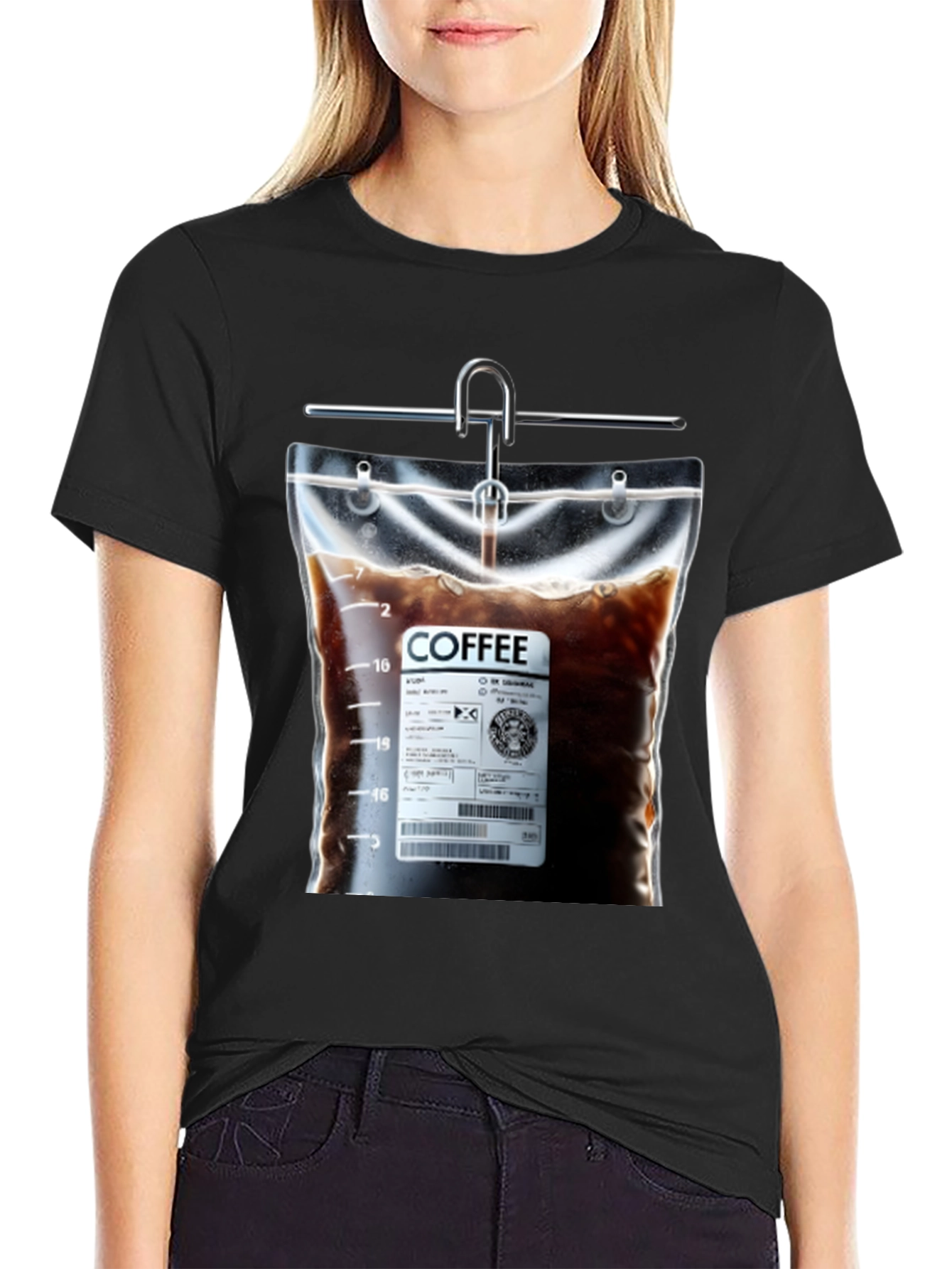 Coffee Drip T-Shirt - Novelty Graphic Tee
