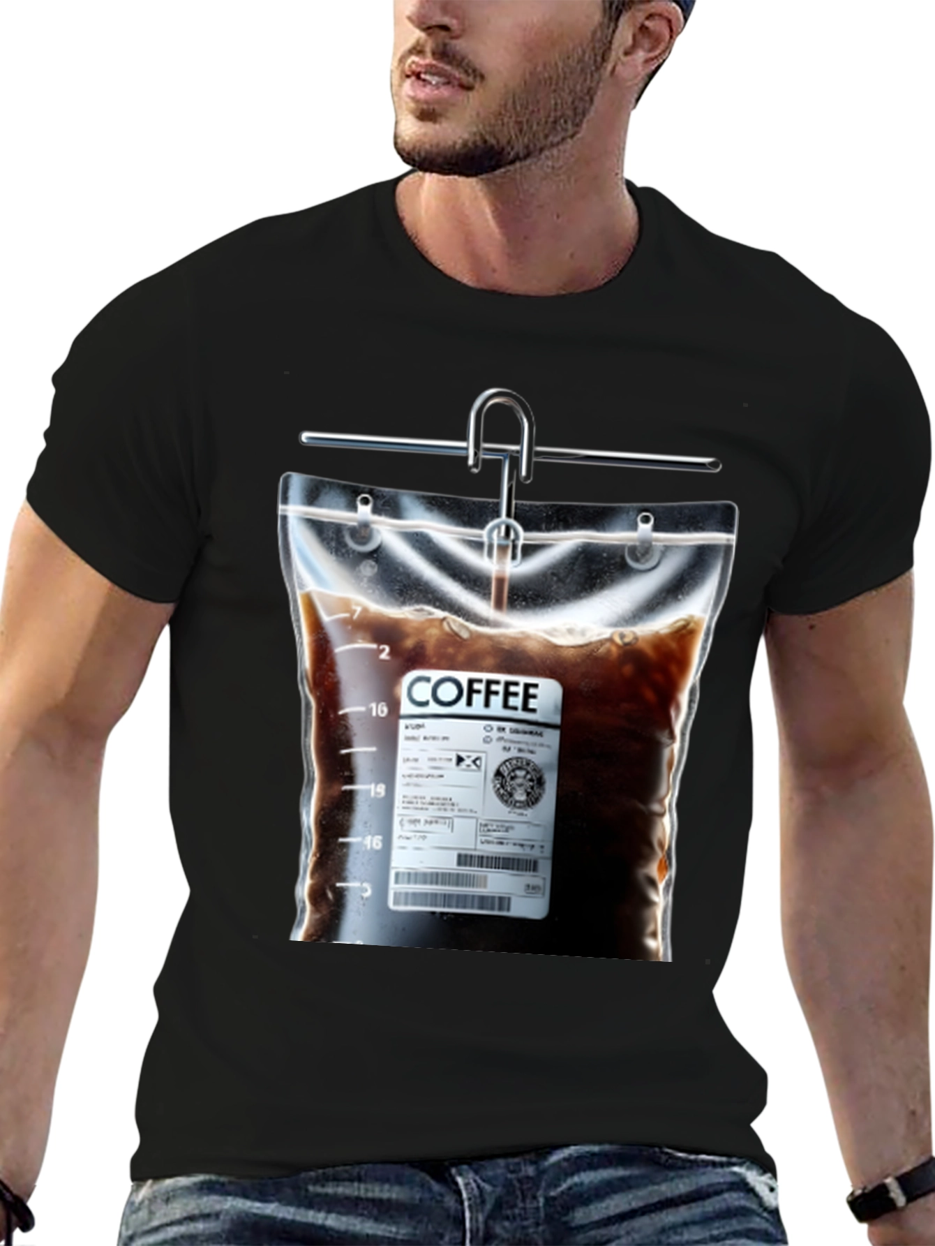Coffee Drip T-Shirt - Novelty Graphic Tee