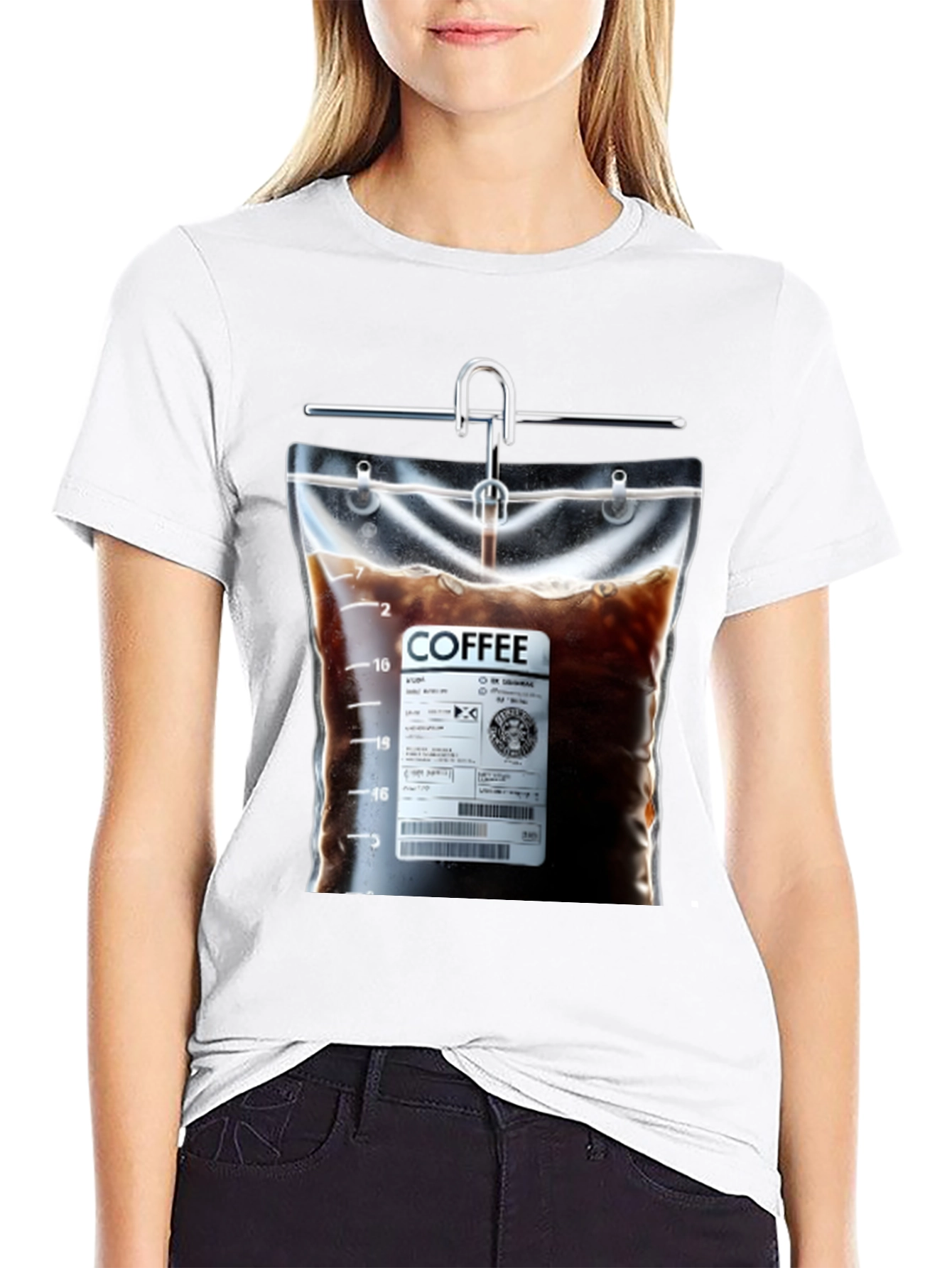Coffee Drip T-Shirt - Novelty Graphic Tee