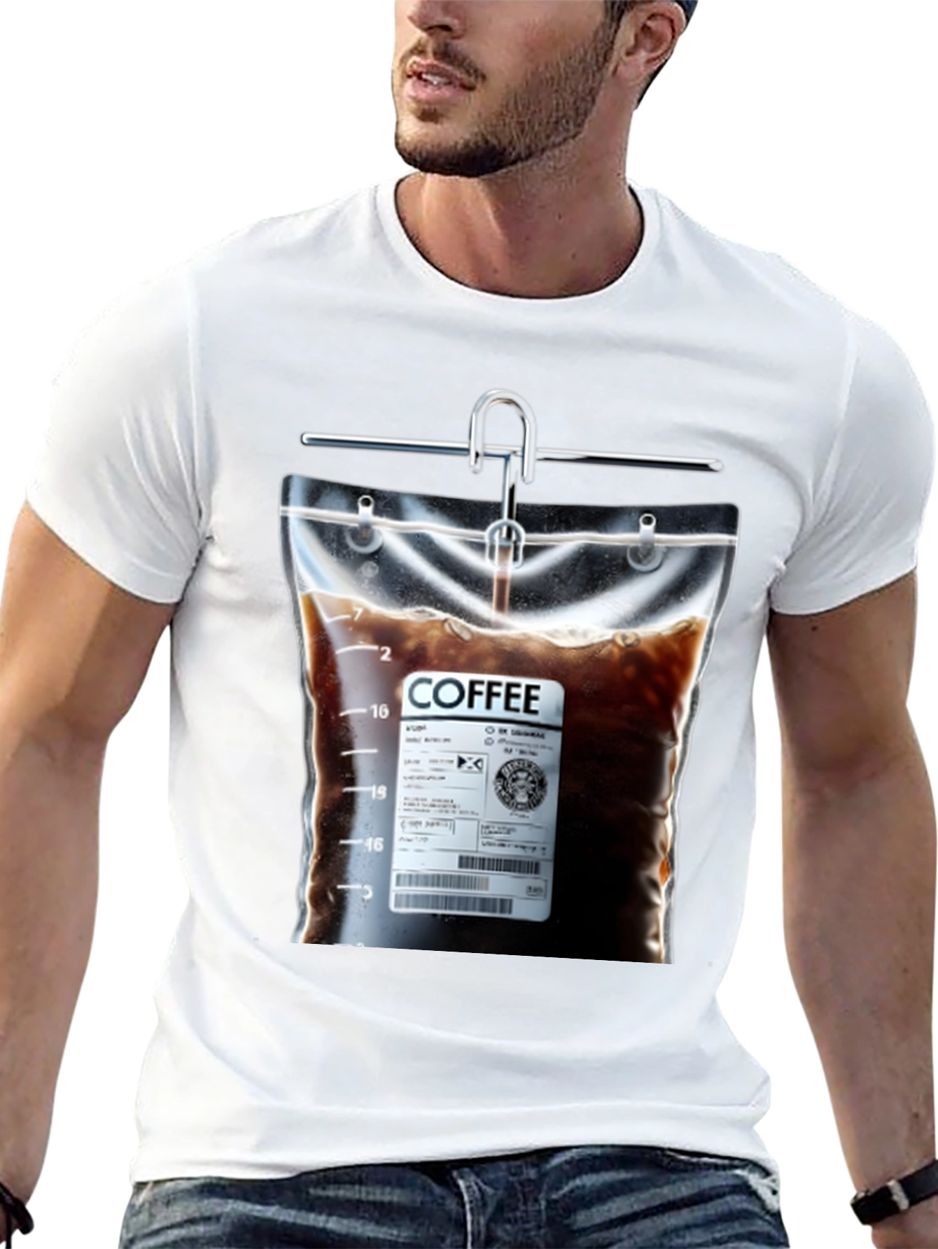 Coffee Drip T-Shirt - Novelty Graphic Tee