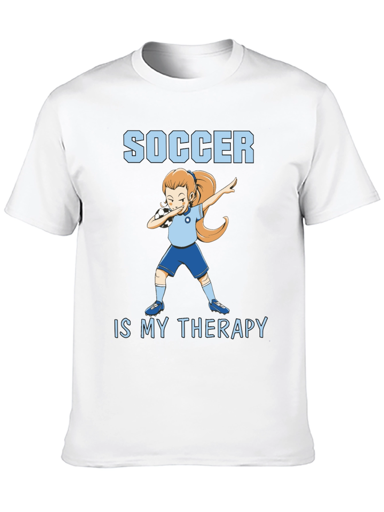 Soccer Is My Therapy T-Shirt - Black Graphic Tee