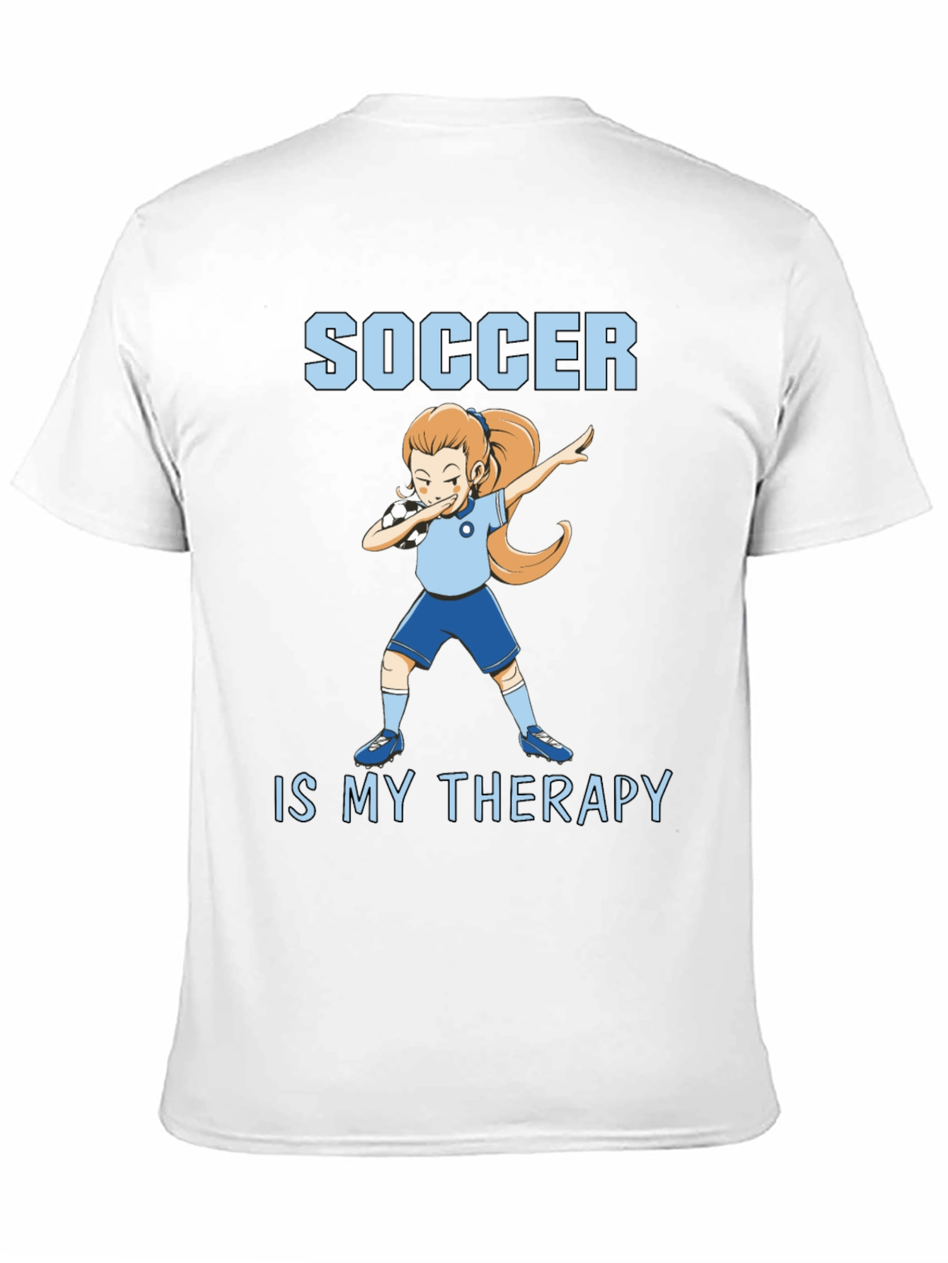 Soccer Is My Therapy T-Shirt - Black Graphic Tee