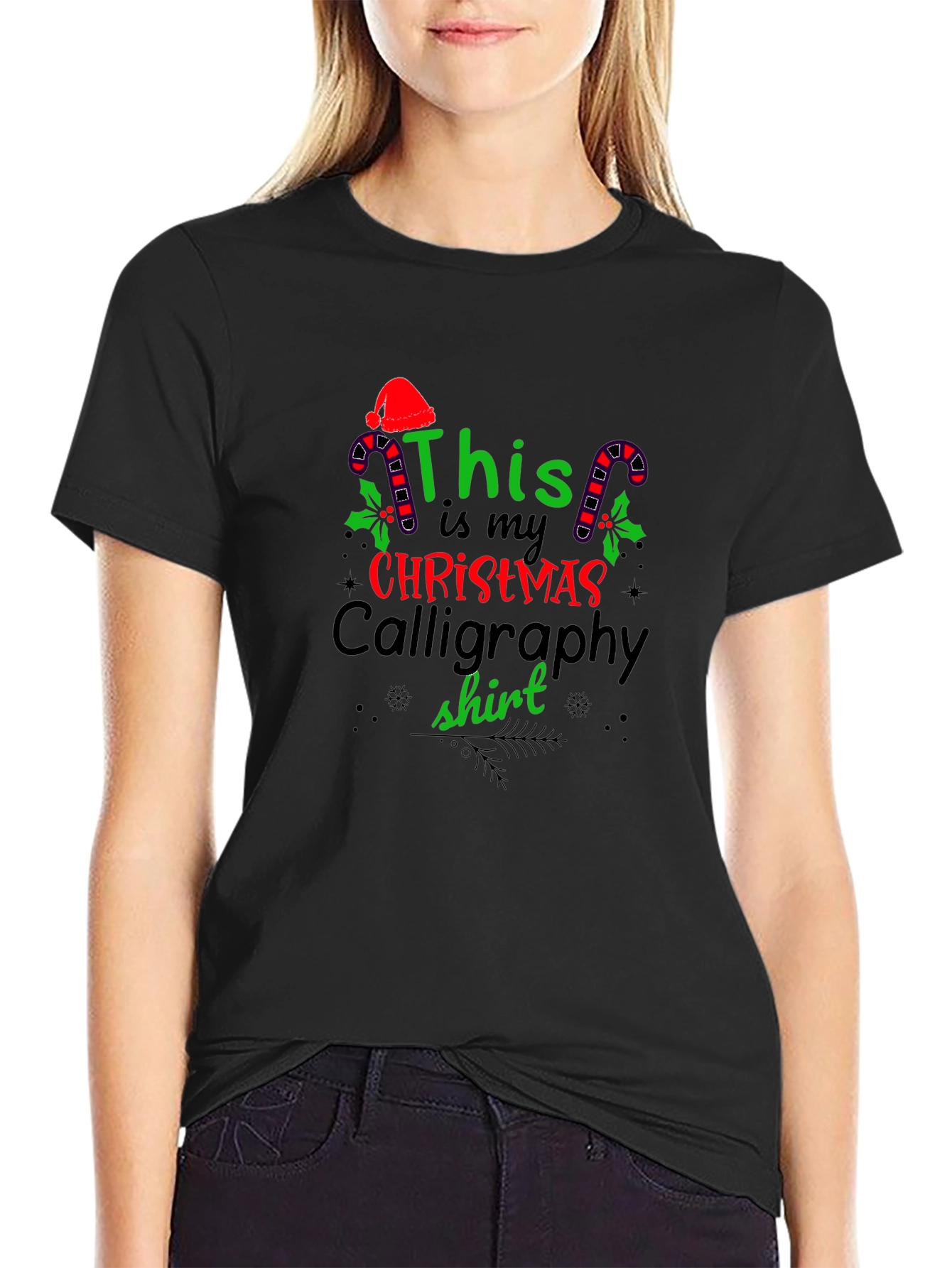 Christmas Calligraphy Shirt Holiday Tee