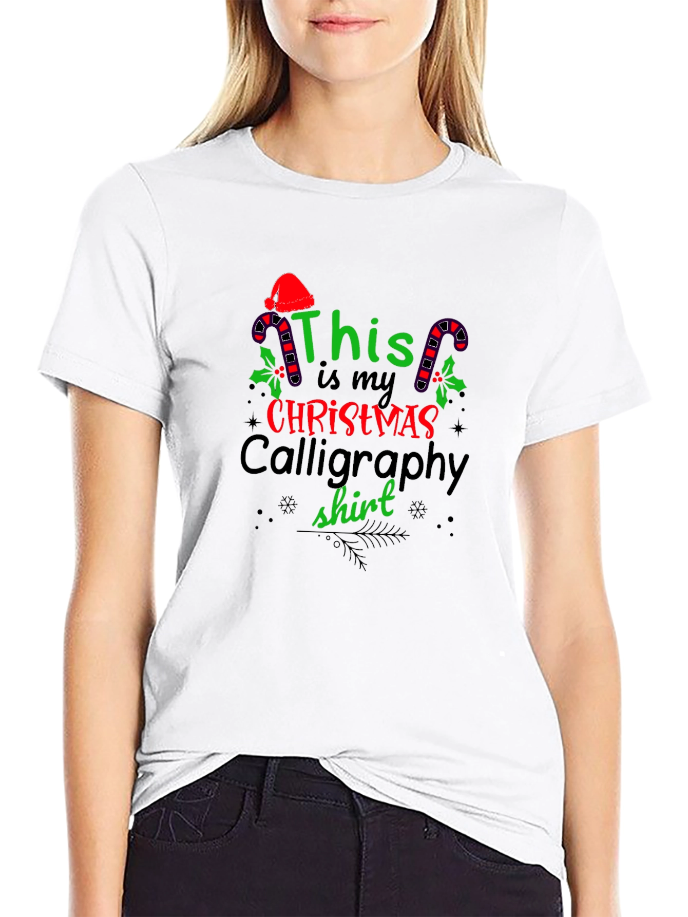 Christmas Calligraphy Shirt Holiday Tee