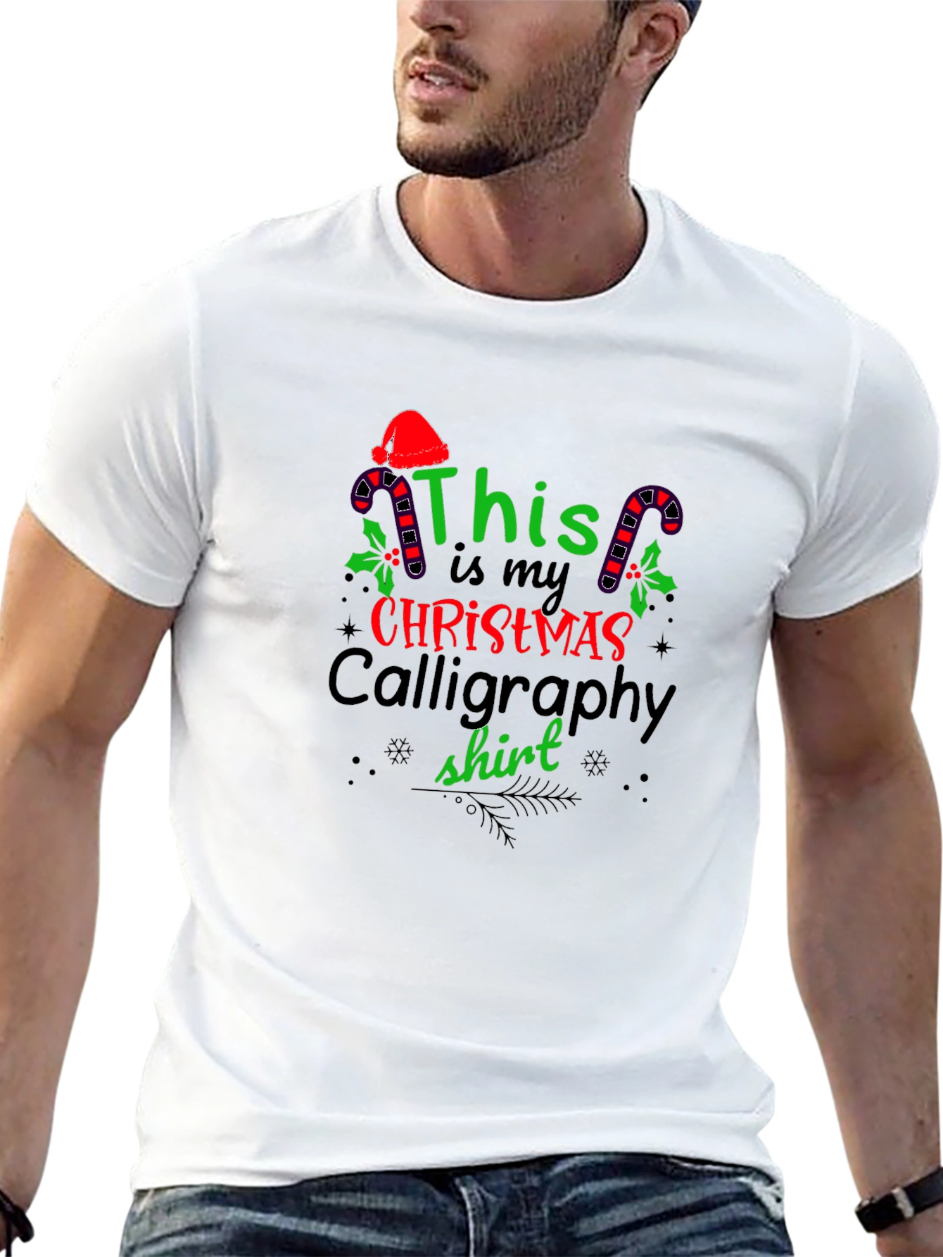 Christmas Calligraphy Shirt Holiday Tee
