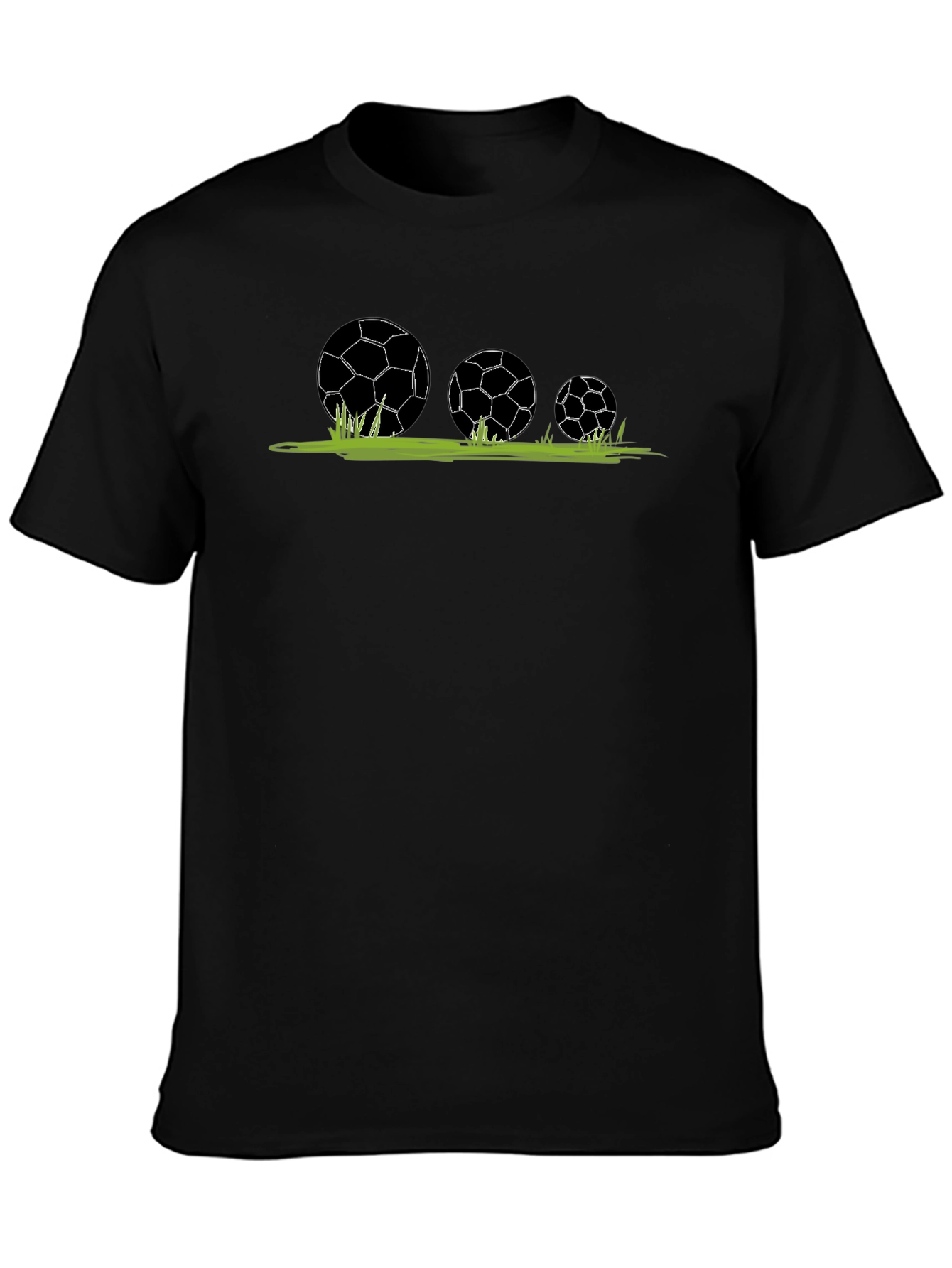 Soccer Balls in Grass Graphic T-Shirt