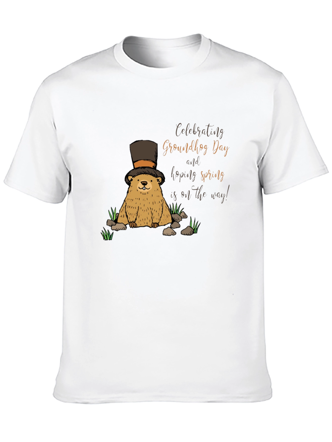 Groundhog Day T-Shirt - Hoping for Spring!